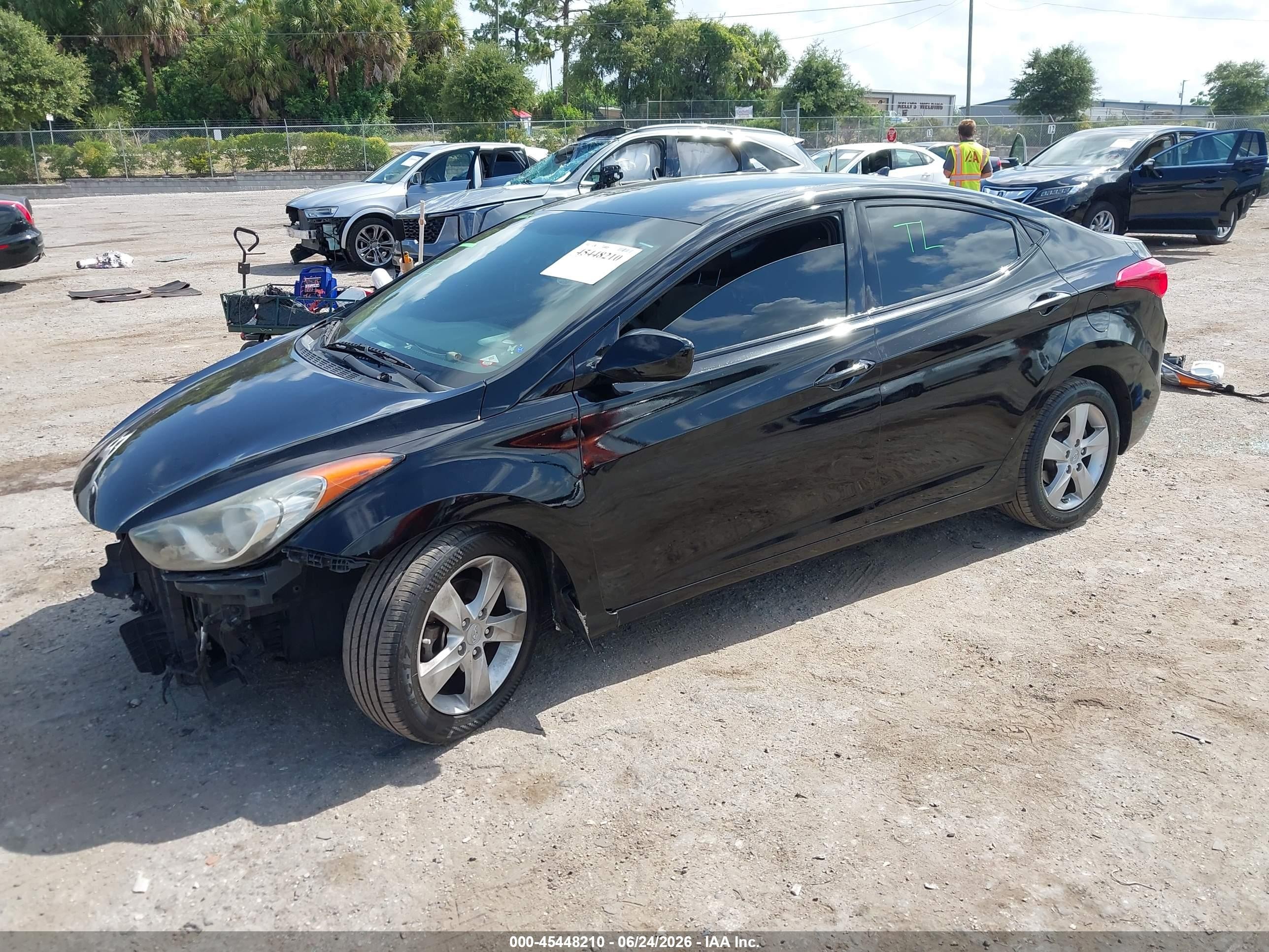 2013 Hyundai Elantra Gls Black vin: 5NPDH4AE2DH263871