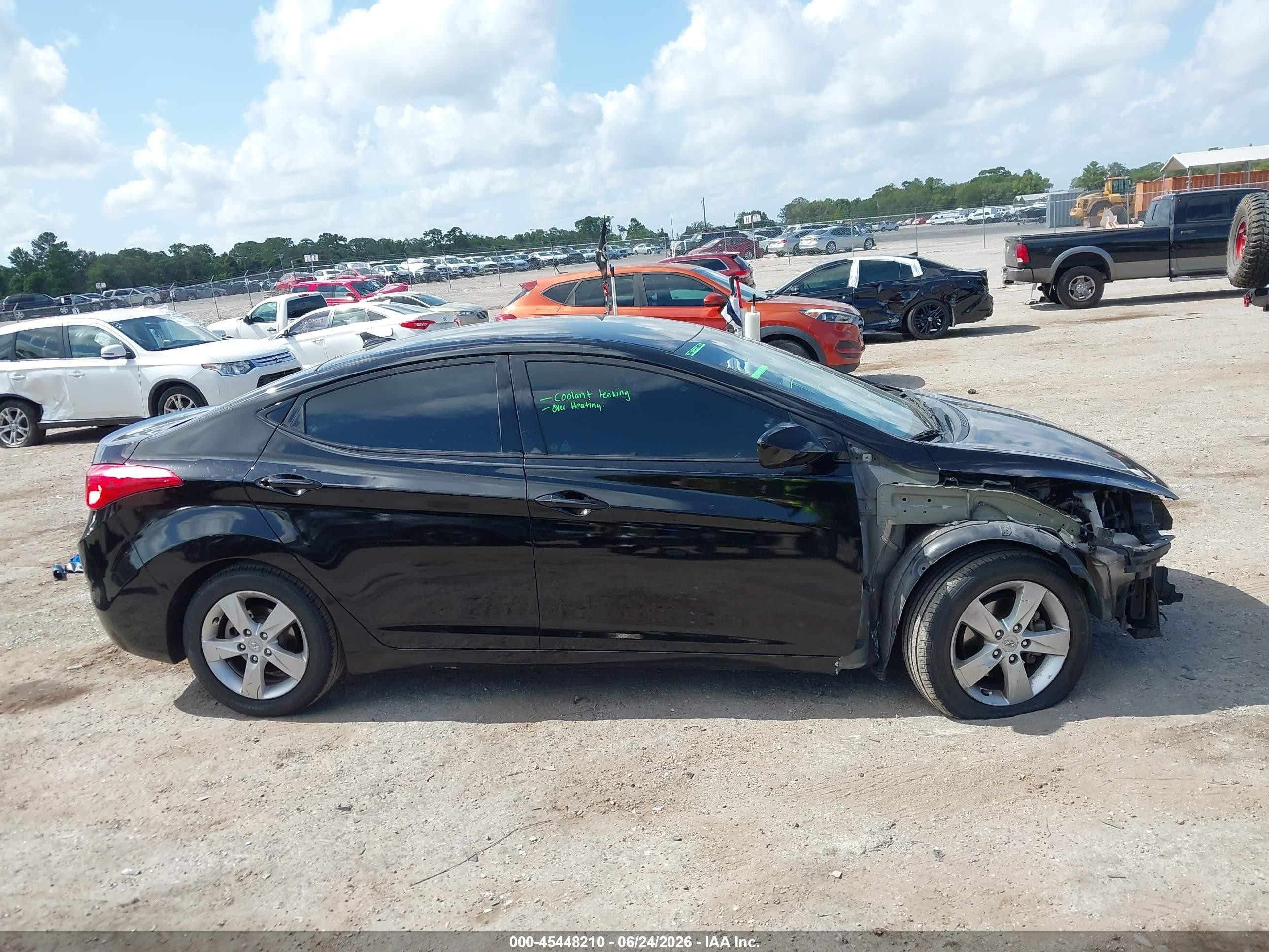 2013 Hyundai Elantra Gls Black vin: 5NPDH4AE2DH263871