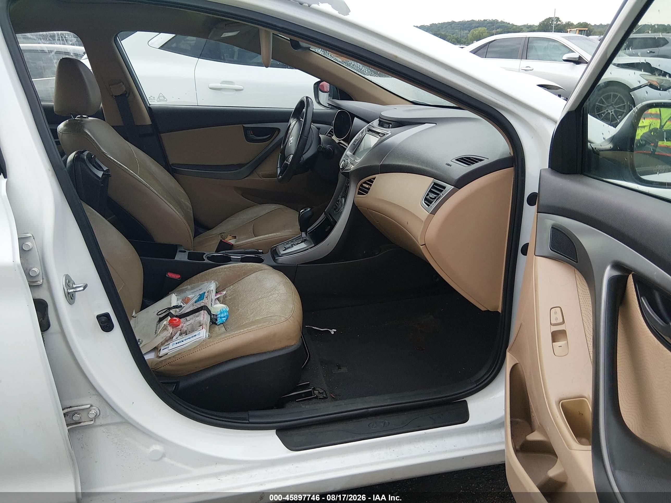 2013 Hyundai Elantra Limited White vin: 5NPDH4AE2DH270271