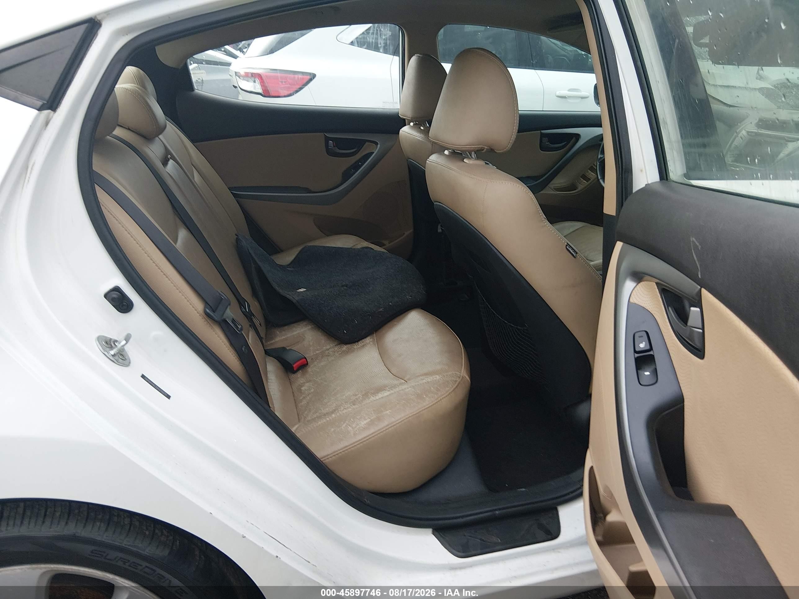 2013 Hyundai Elantra Limited White vin: 5NPDH4AE2DH270271