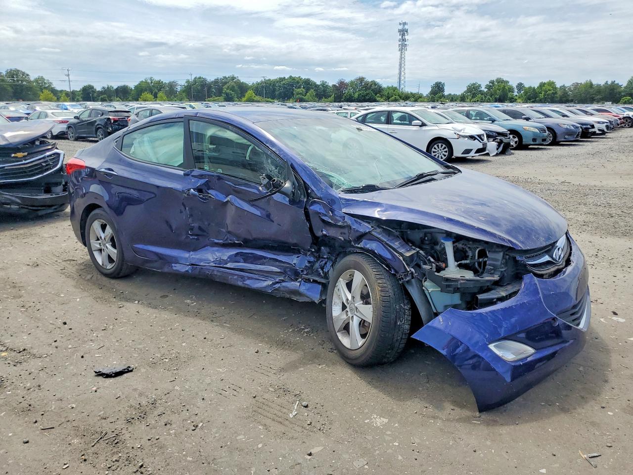 2013 Hyundai Elantra Gls Blue vin: 5NPDH4AE2DH272800