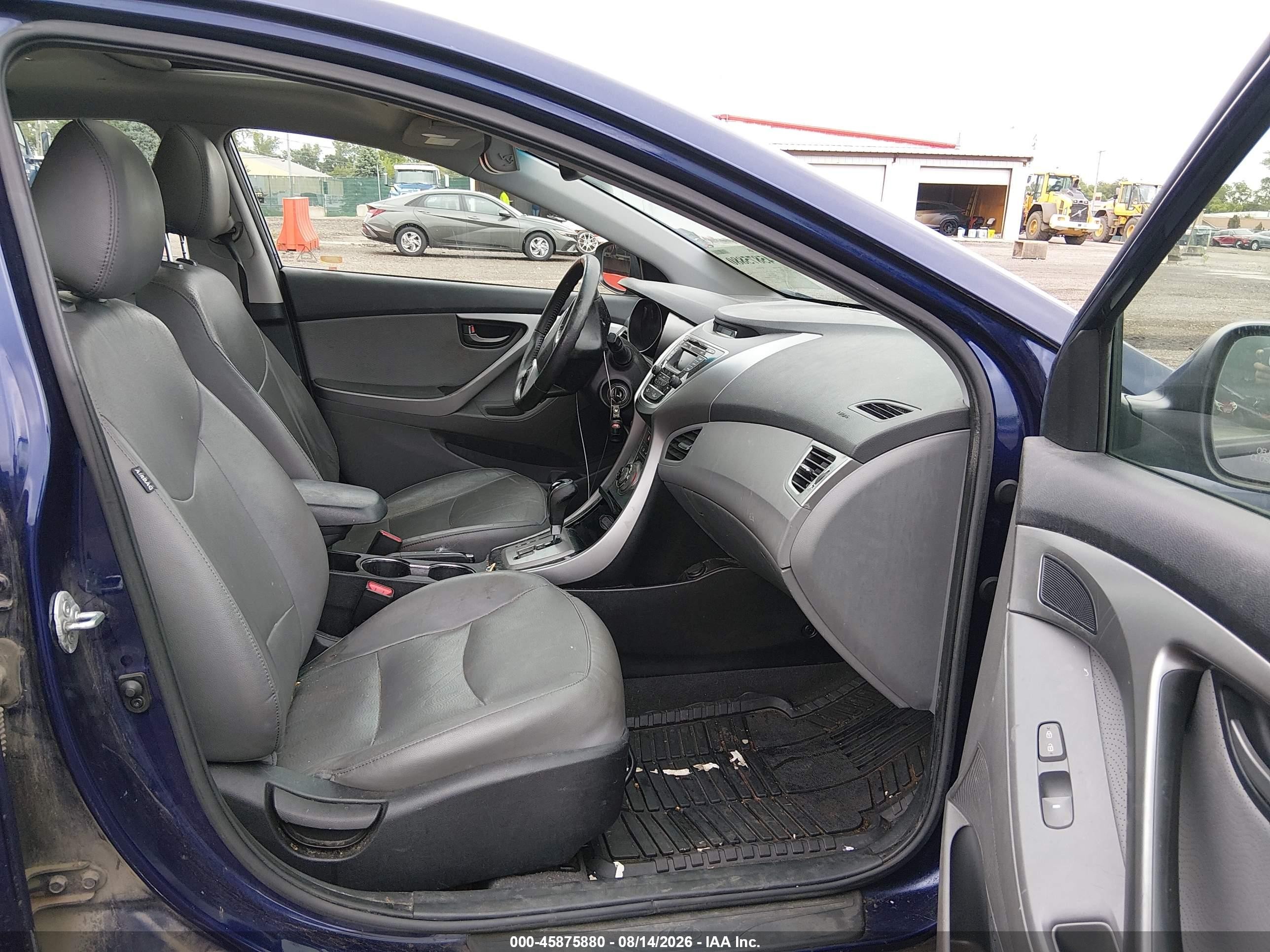2013 Hyundai Elantra Limited Blue vin: 5NPDH4AE2DH273302