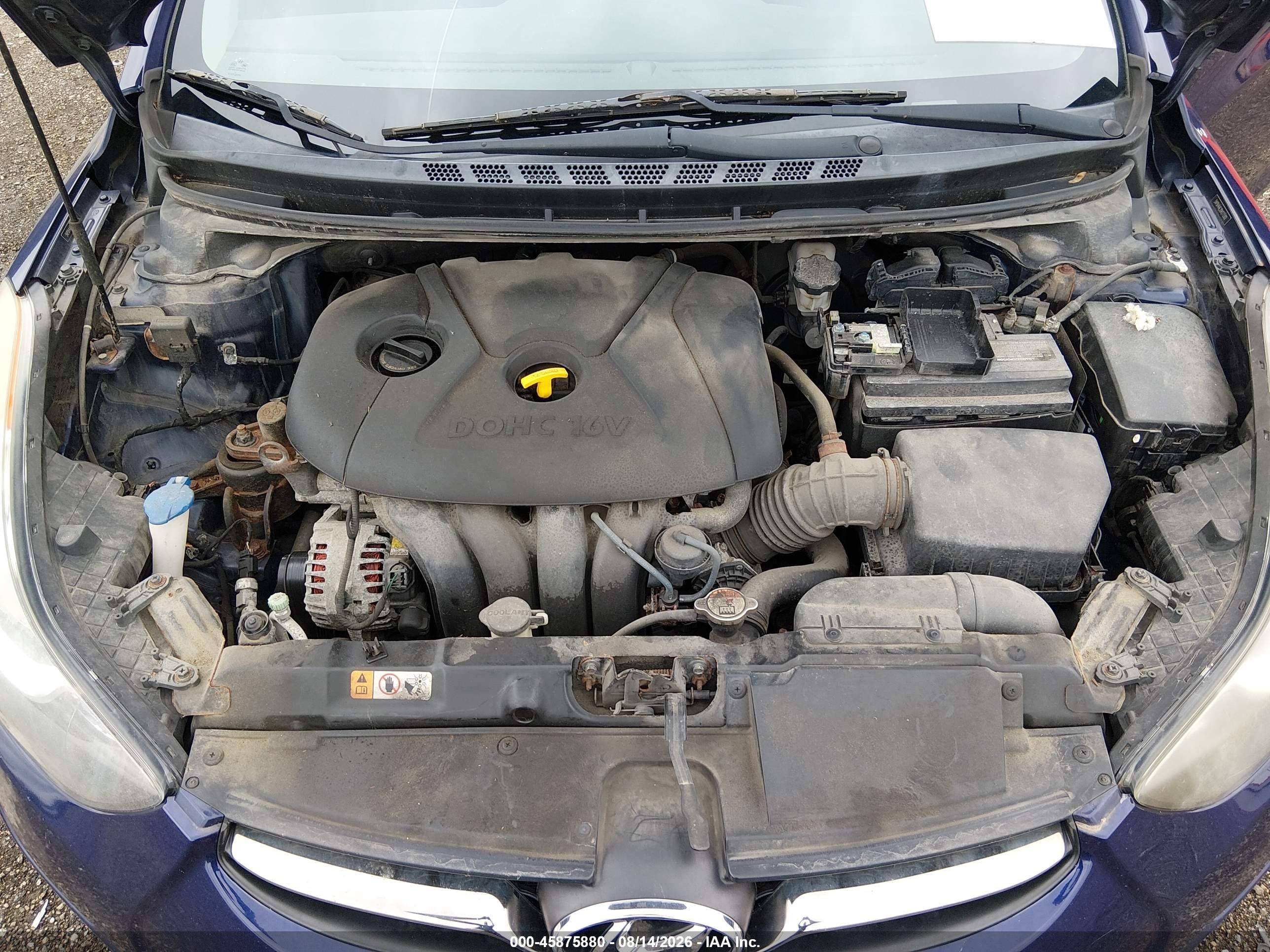 2013 Hyundai Elantra Limited Blue vin: 5NPDH4AE2DH273302