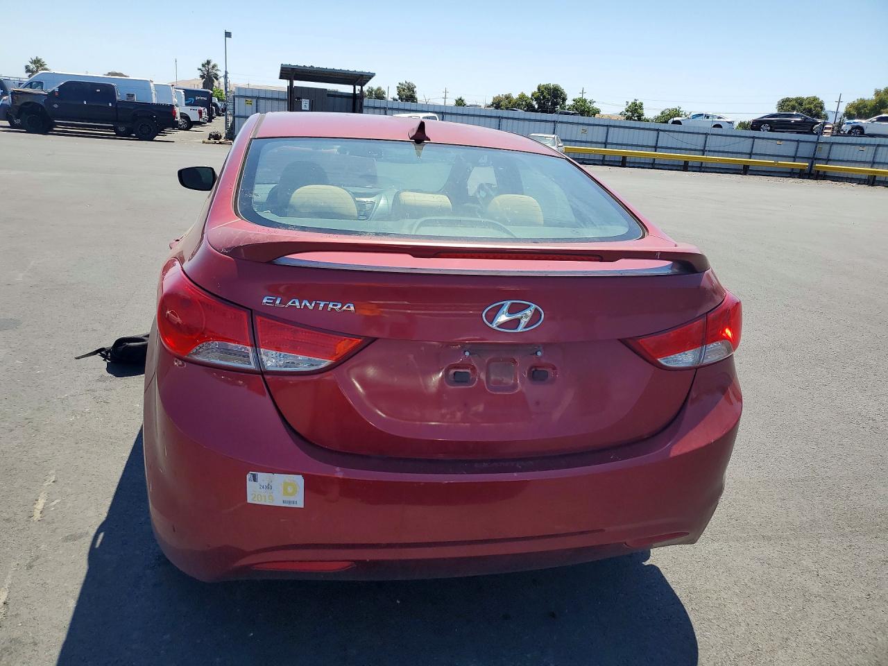 2013 Hyundai Elantra Gls Red vin: 5NPDH4AE2DH281156
