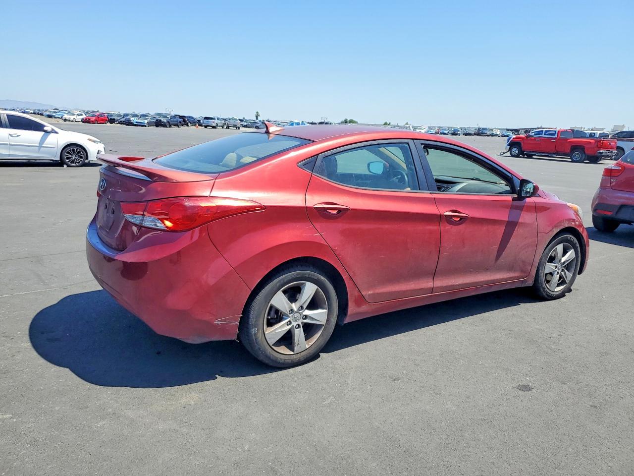2013 Hyundai Elantra Gls Red vin: 5NPDH4AE2DH281156