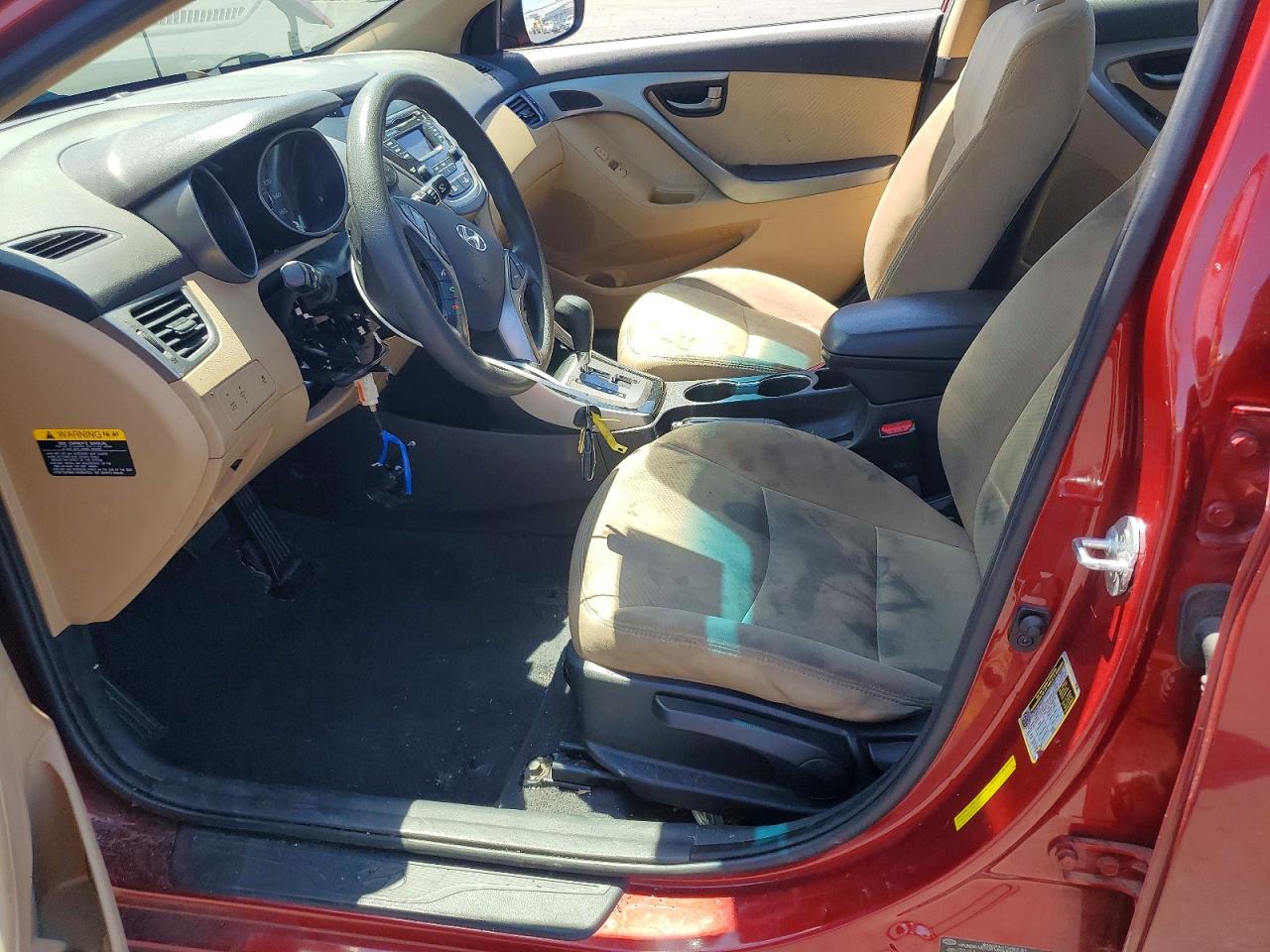 2013 Hyundai Elantra Gls Red vin: 5NPDH4AE2DH281156
