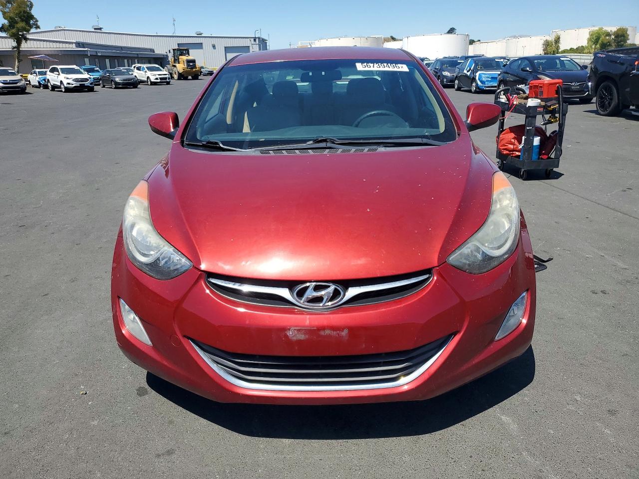 2013 Hyundai Elantra Gls Red vin: 5NPDH4AE2DH281156
