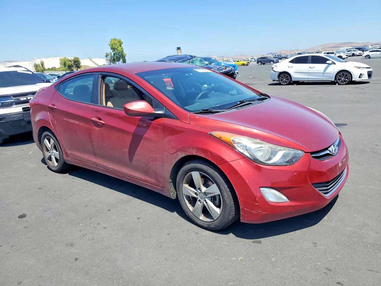 2013 Hyundai Elantra Gls Red vin: 5NPDH4AE2DH281156