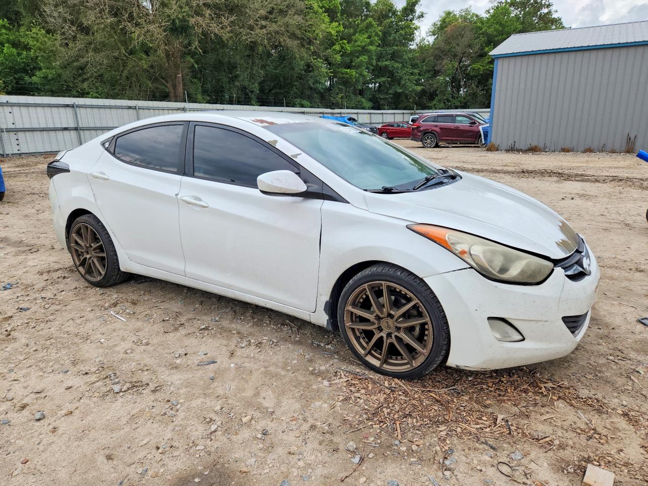 2013 Hyundai Elantra Gls White vin: 5NPDH4AE2DH284560