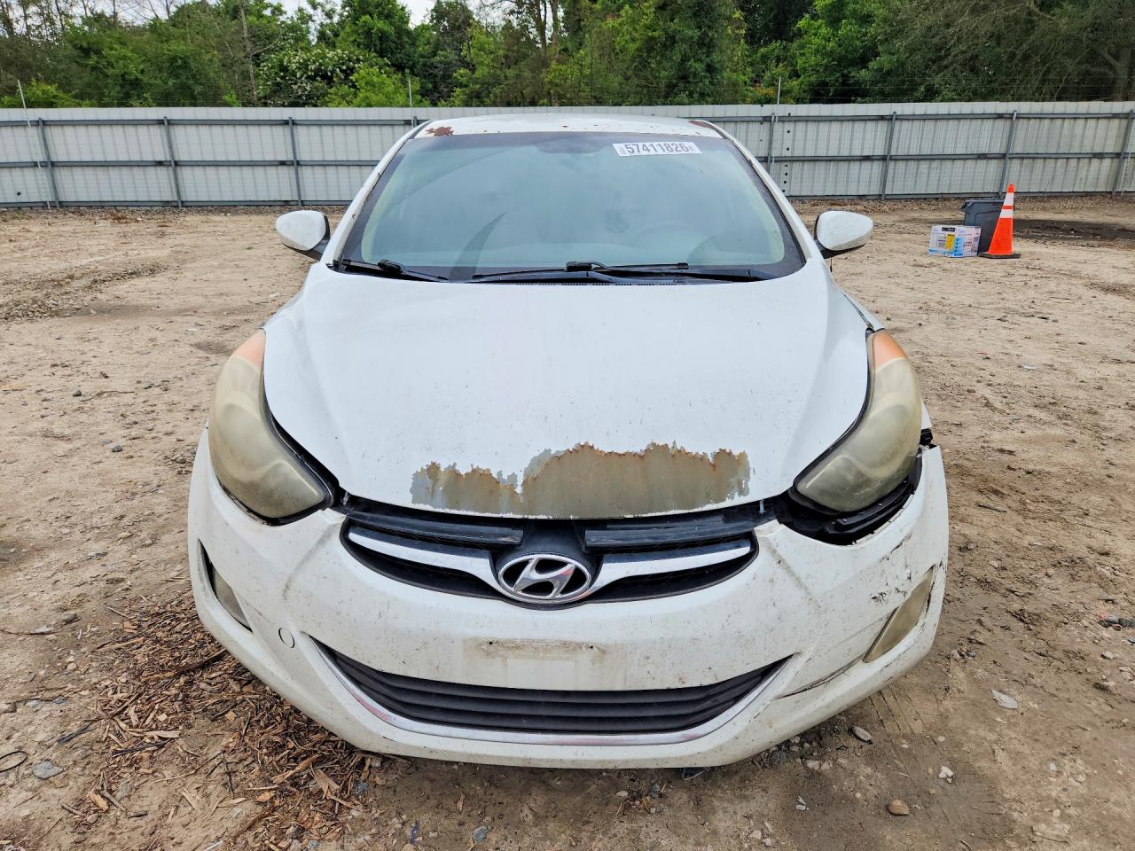 2013 Hyundai Elantra Gls White vin: 5NPDH4AE2DH284560