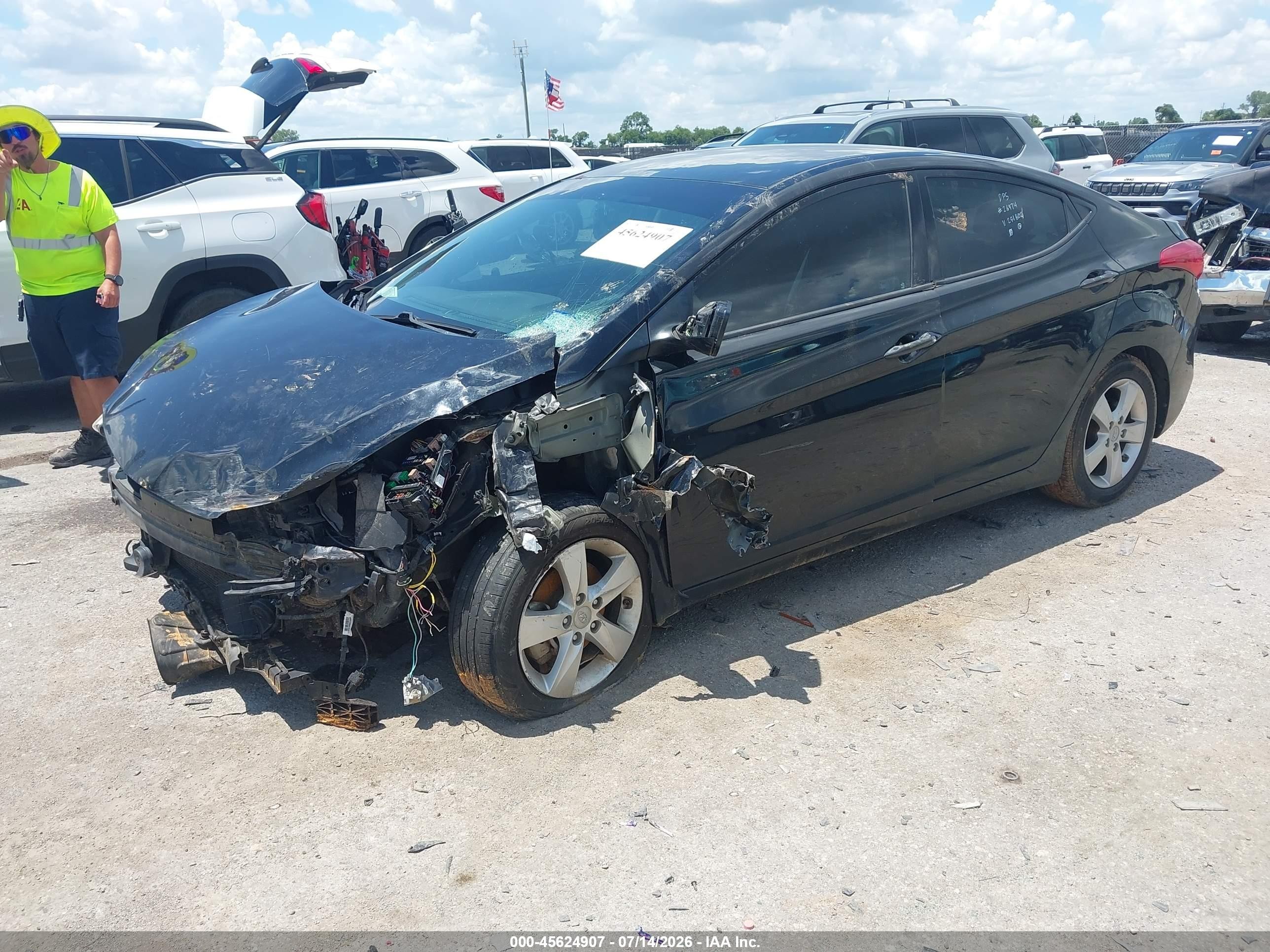 2013 Hyundai Elantra Gls Black vin: 5NPDH4AE2DH291802