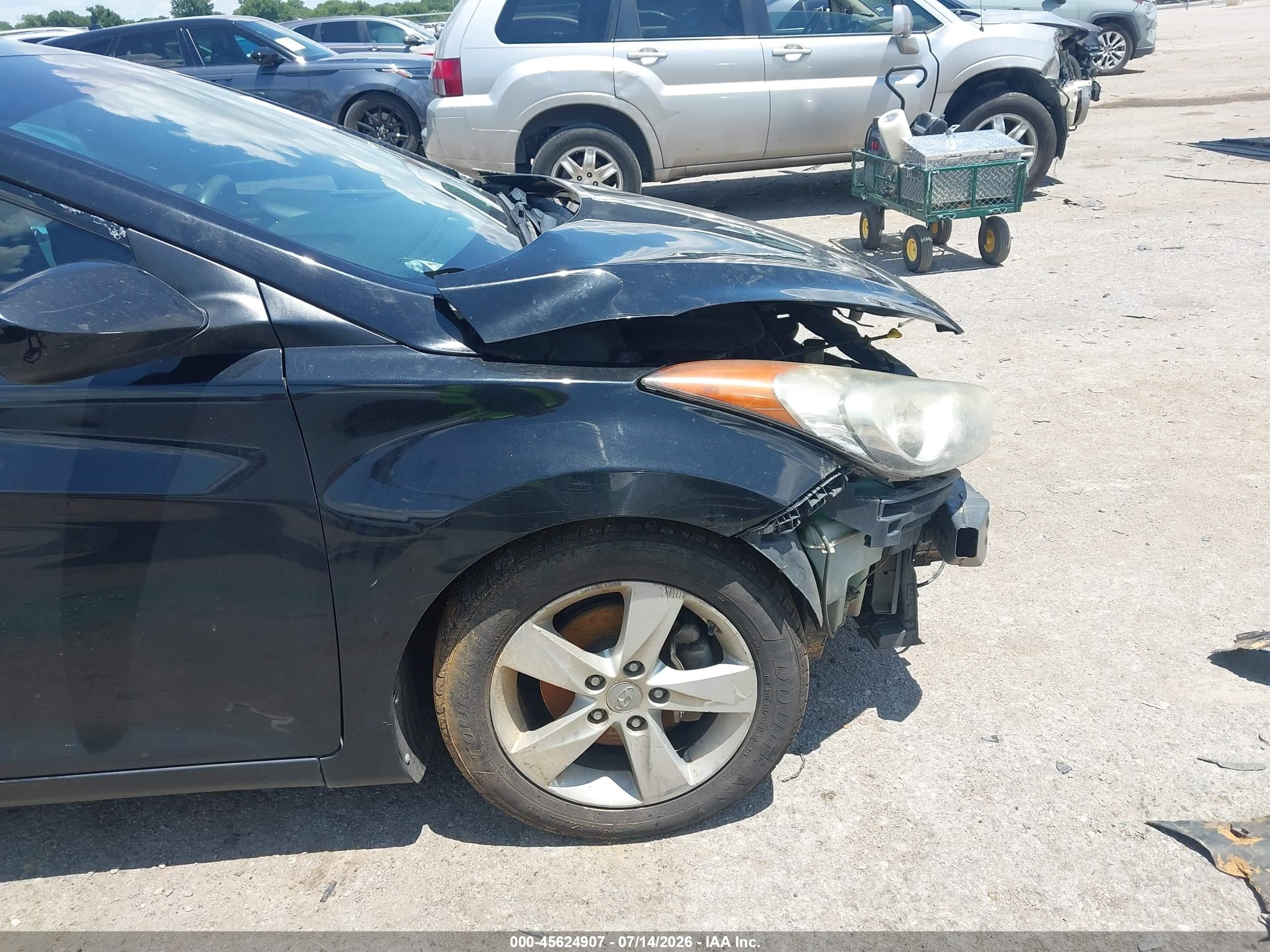 2013 Hyundai Elantra Gls Black vin: 5NPDH4AE2DH291802