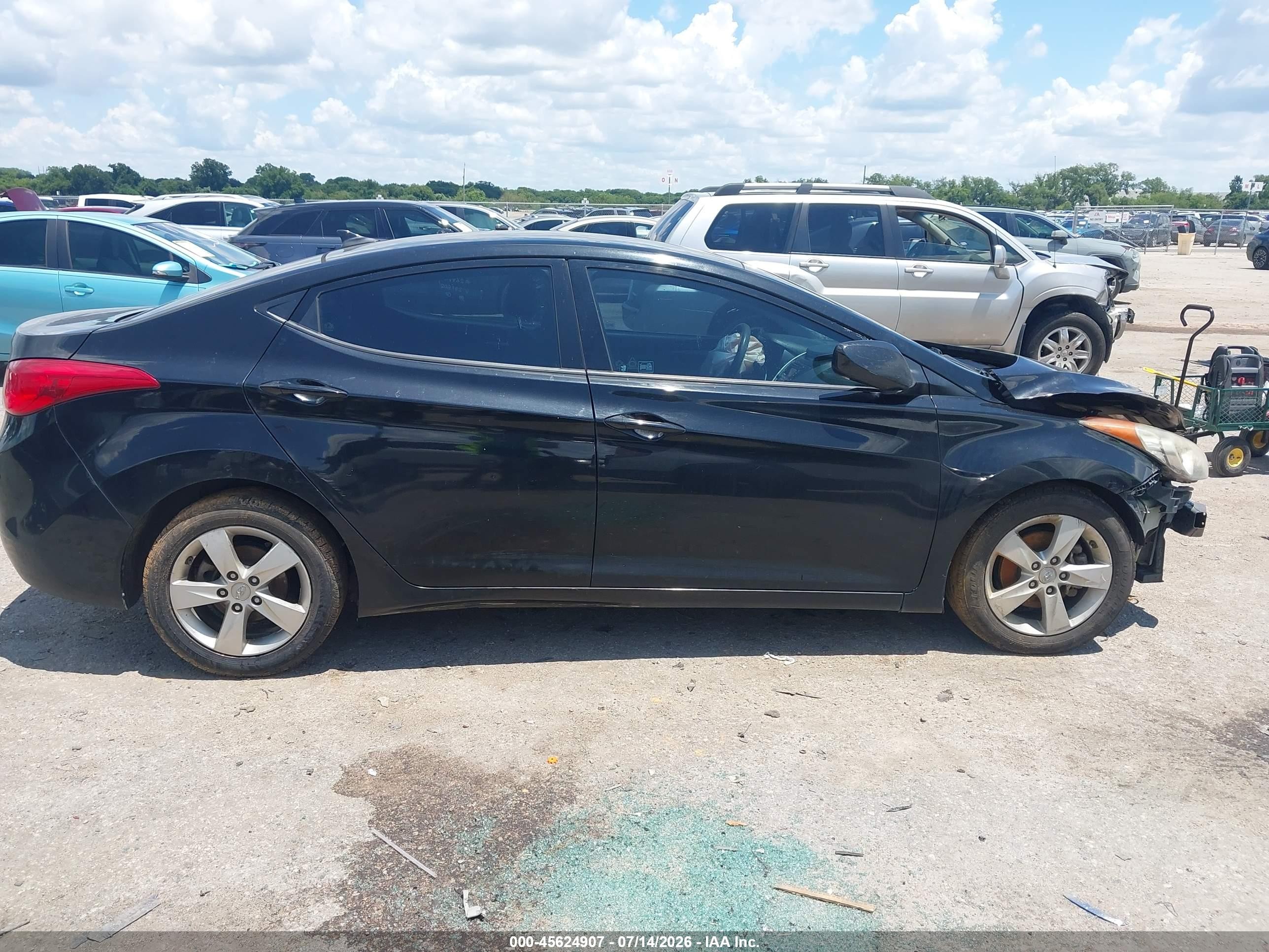 2013 Hyundai Elantra Gls Black vin: 5NPDH4AE2DH291802