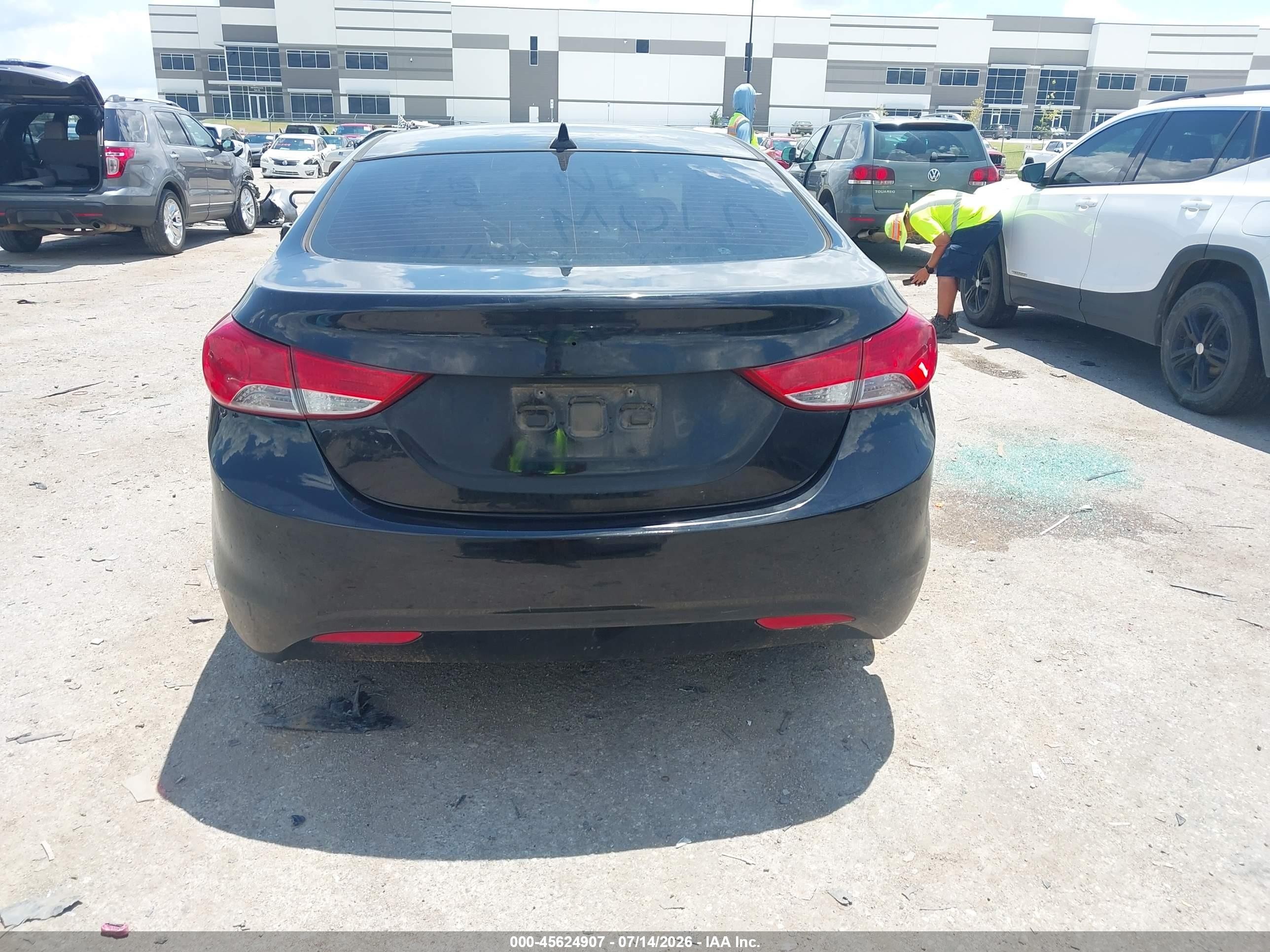 2013 Hyundai Elantra Gls Black vin: 5NPDH4AE2DH291802