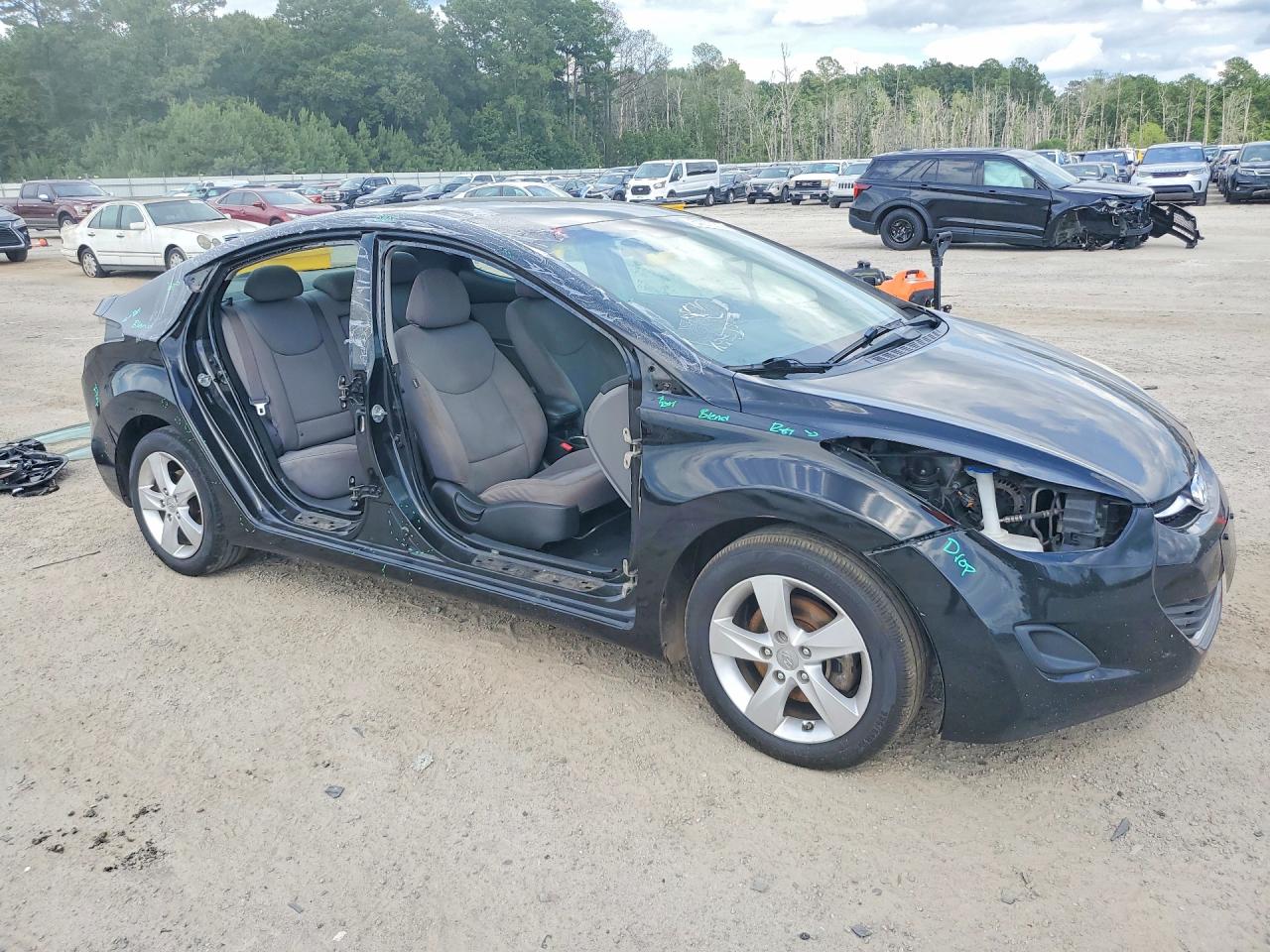 2013 Hyundai Elantra Gls Black vin: 5NPDH4AE2DH300191