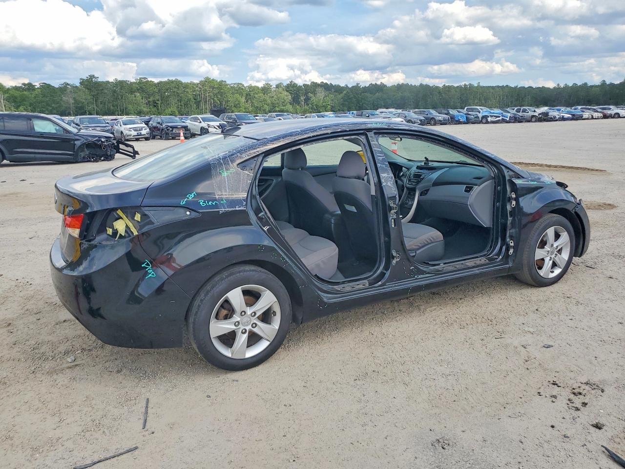 2013 Hyundai Elantra Gls Black vin: 5NPDH4AE2DH300191