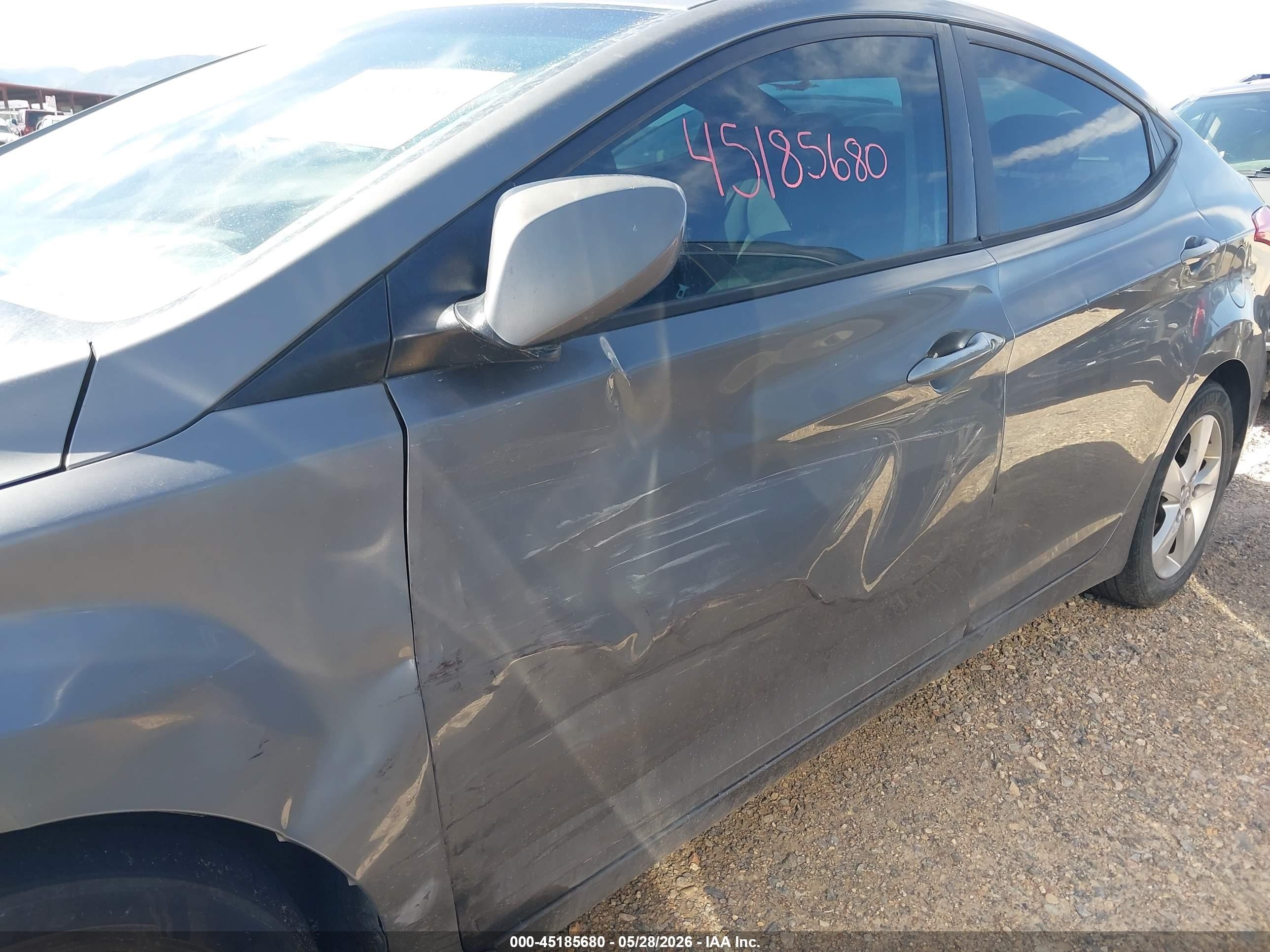 2013 Hyundai Elantra Gls Gray vin: 5NPDH4AE2DH302300