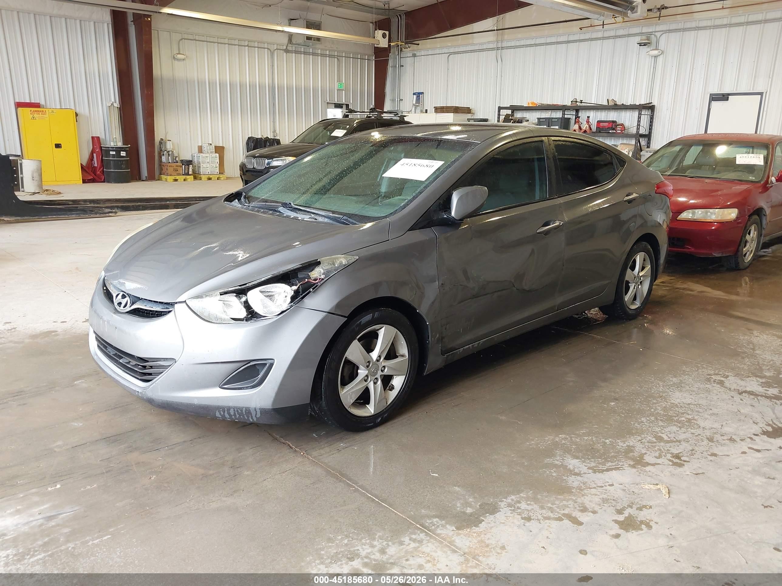 2013 Hyundai Elantra Gls Gray vin: 5NPDH4AE2DH302300