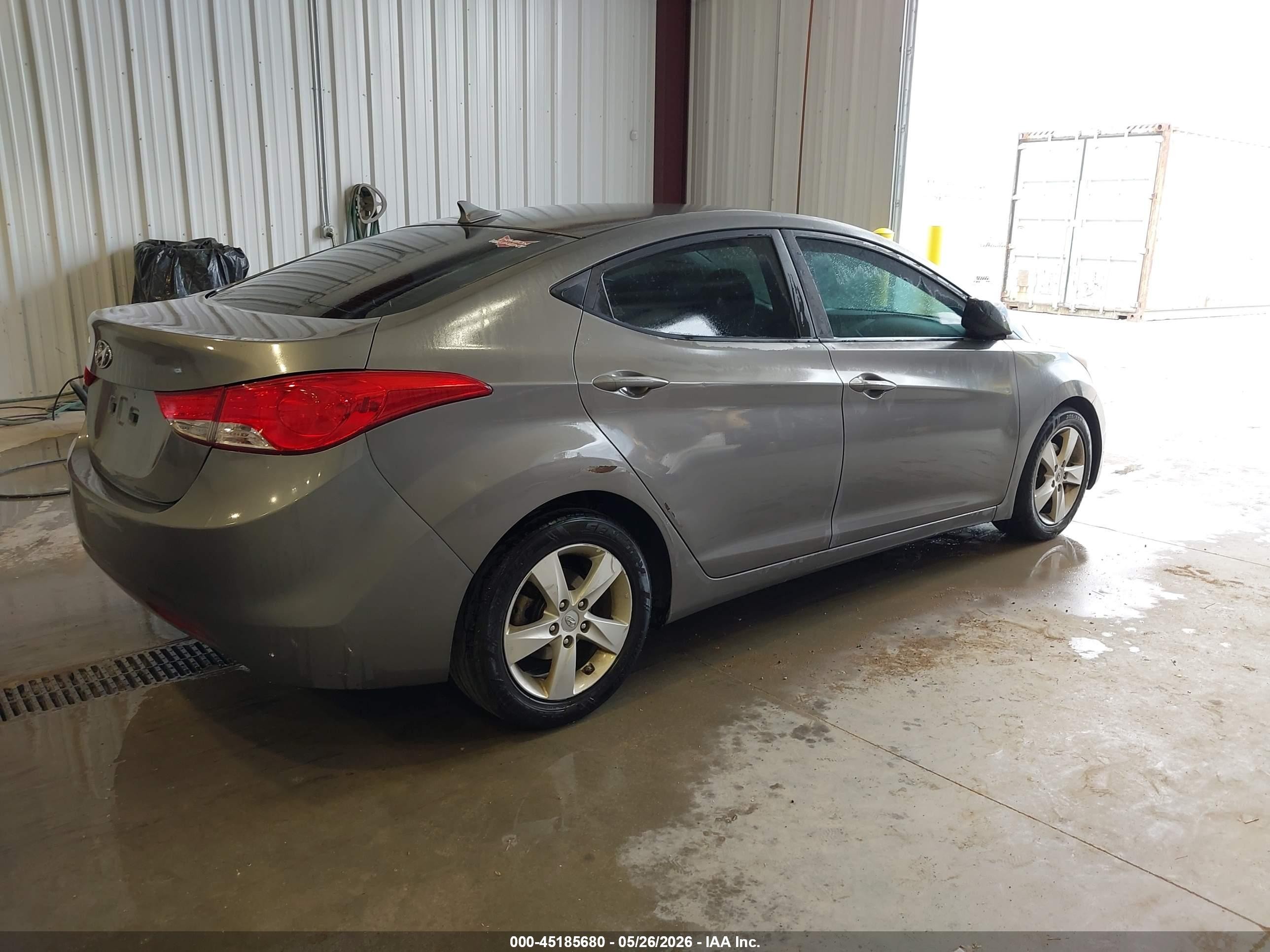 2013 Hyundai Elantra Gls Gray vin: 5NPDH4AE2DH302300