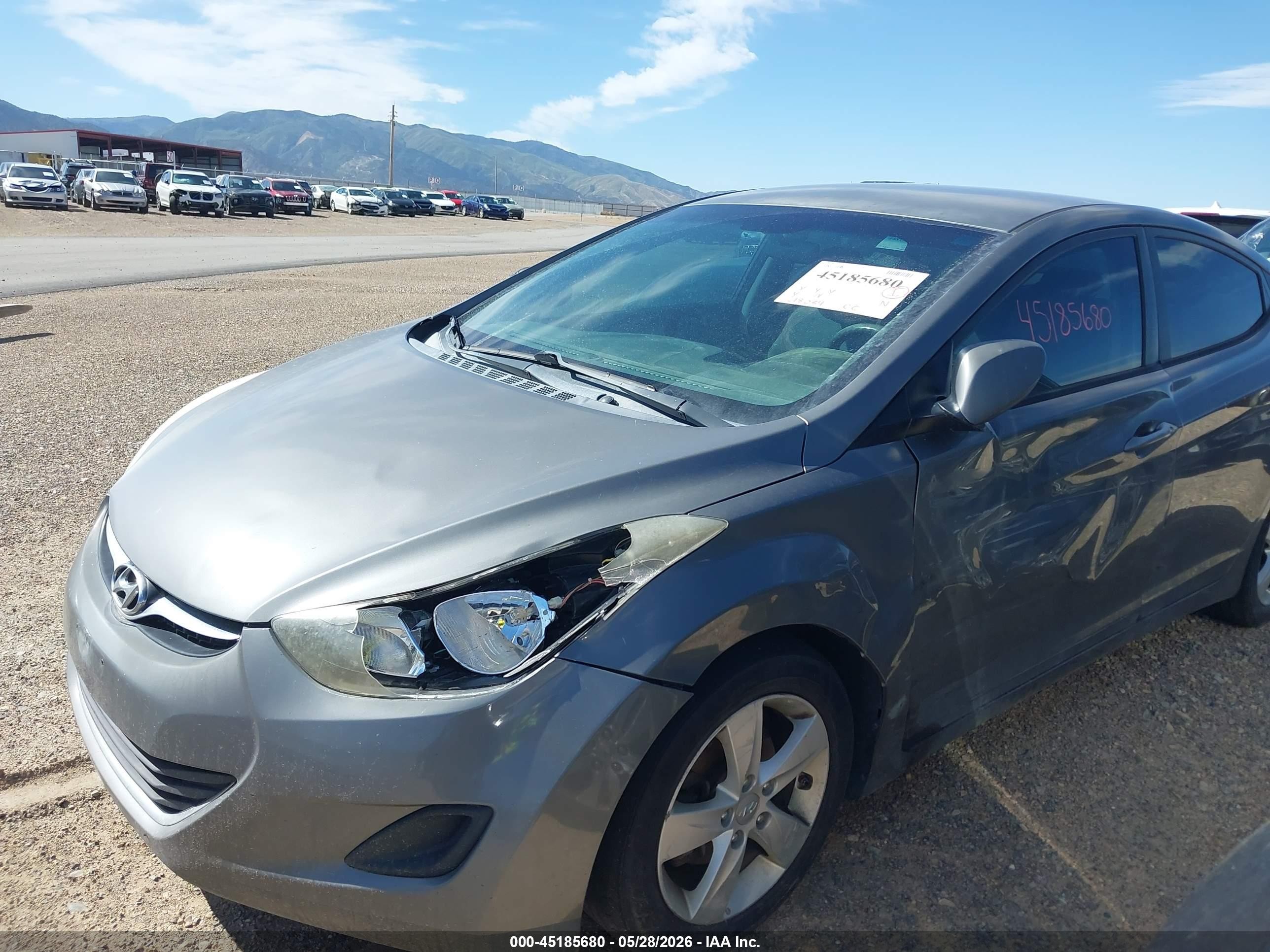 2013 Hyundai Elantra Gls Gray vin: 5NPDH4AE2DH302300