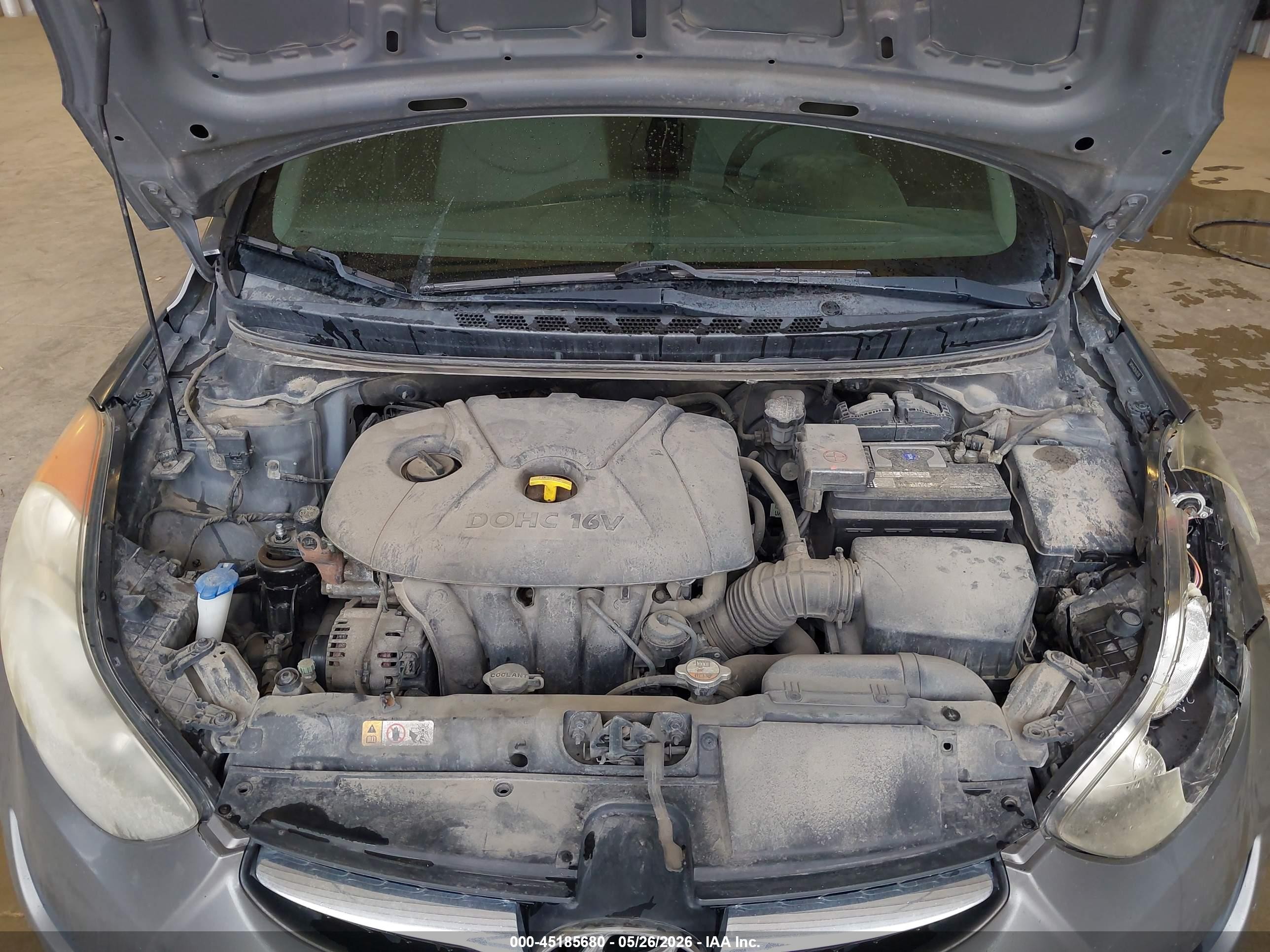 2013 Hyundai Elantra Gls Gray vin: 5NPDH4AE2DH302300
