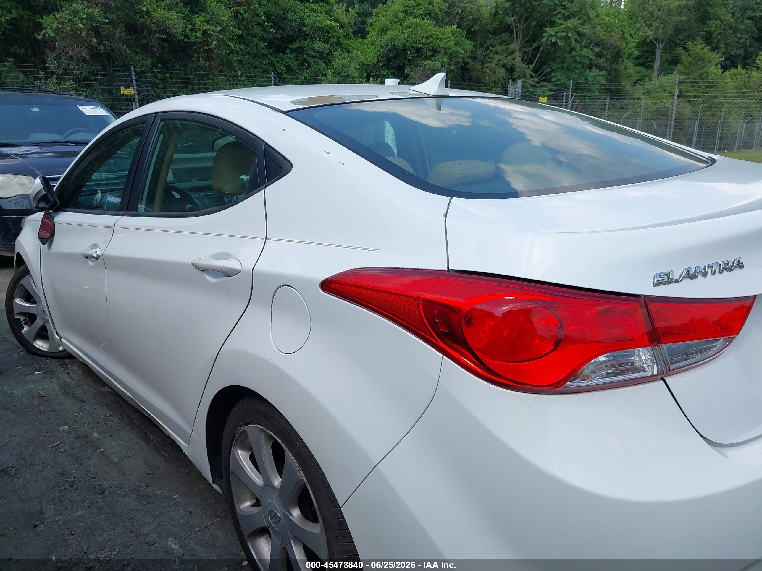 2013 Hyundai Elantra Limited White vin: 5NPDH4AE2DH306055