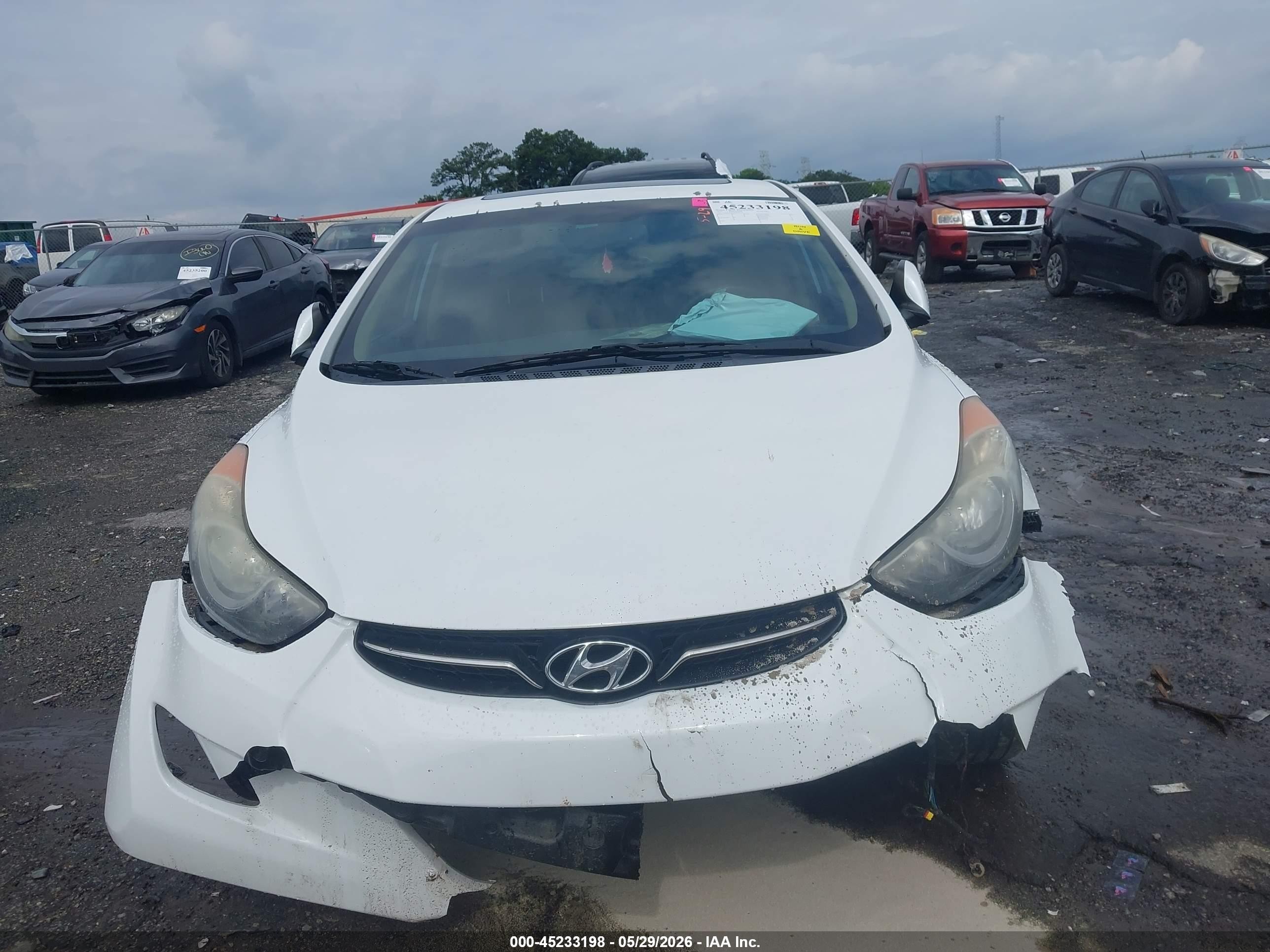 2013 Hyundai Elantra Limited White vin: 5NPDH4AE2DH308176