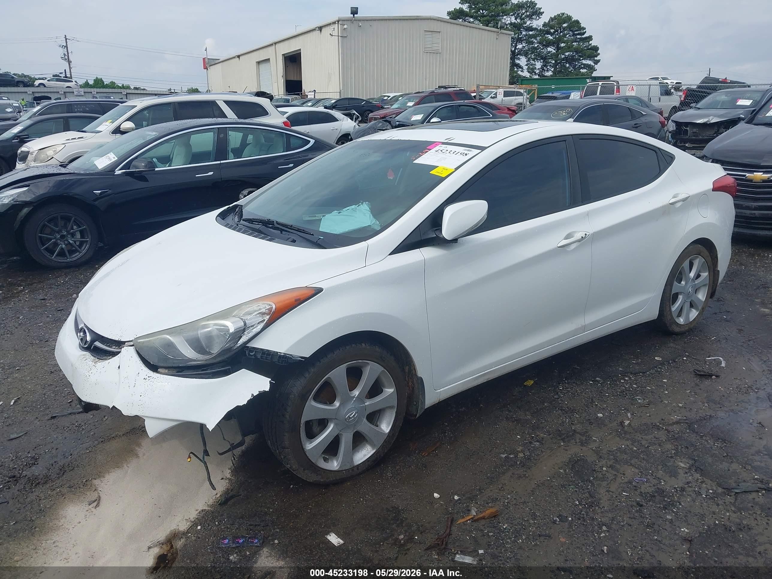 2013 Hyundai Elantra Limited White vin: 5NPDH4AE2DH308176