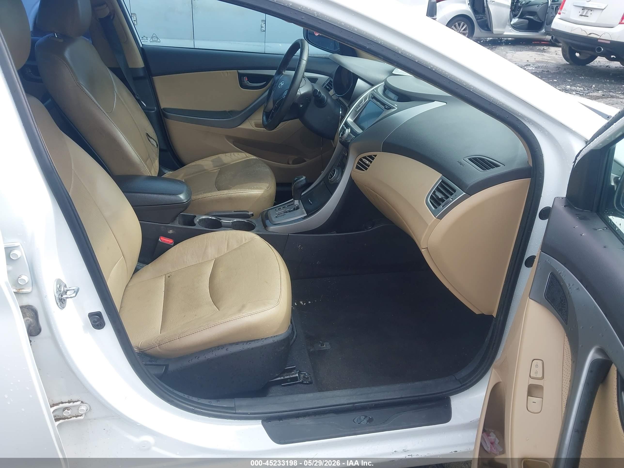 2013 Hyundai Elantra Limited White vin: 5NPDH4AE2DH308176