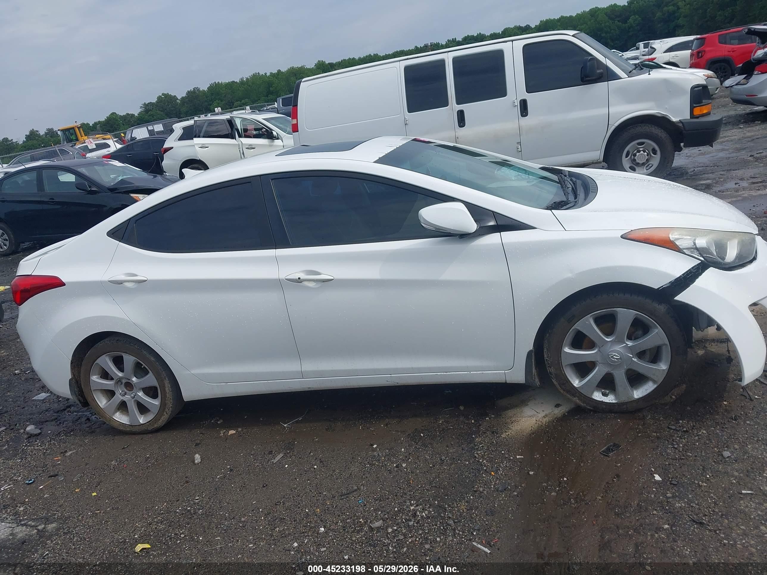 2013 Hyundai Elantra Limited White vin: 5NPDH4AE2DH308176