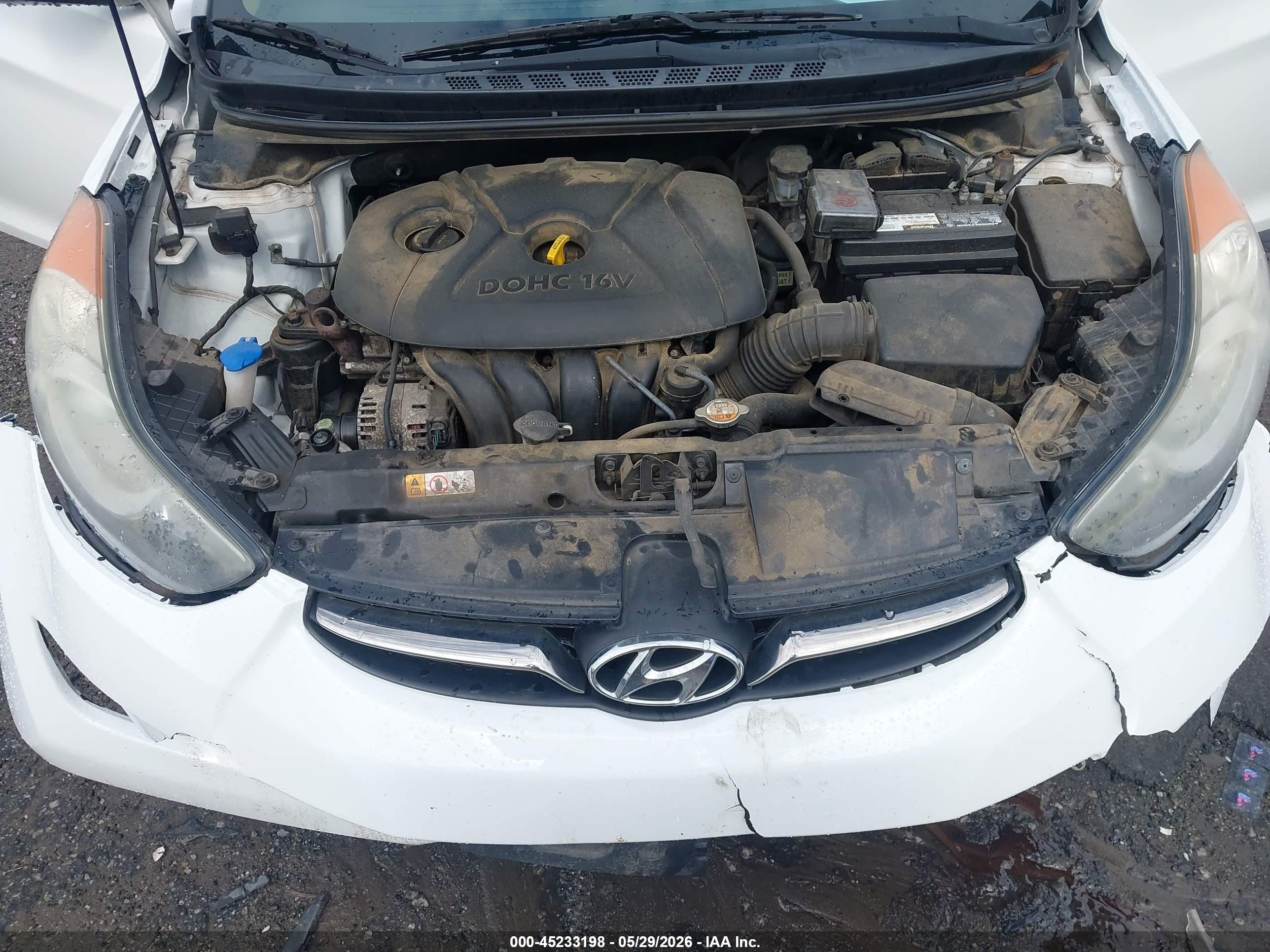 2013 Hyundai Elantra Limited White vin: 5NPDH4AE2DH308176