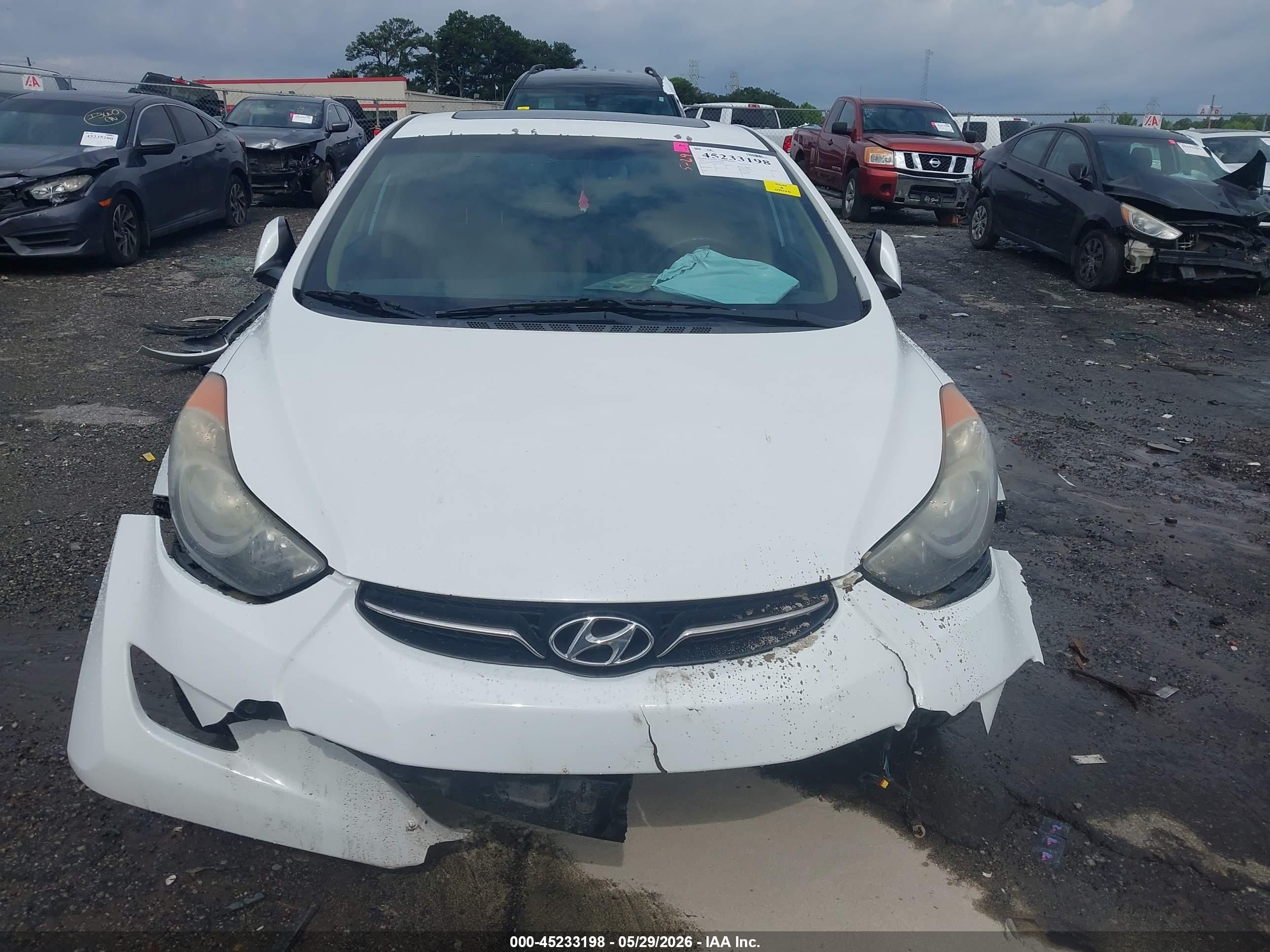 2013 Hyundai Elantra Limited White vin: 5NPDH4AE2DH308176