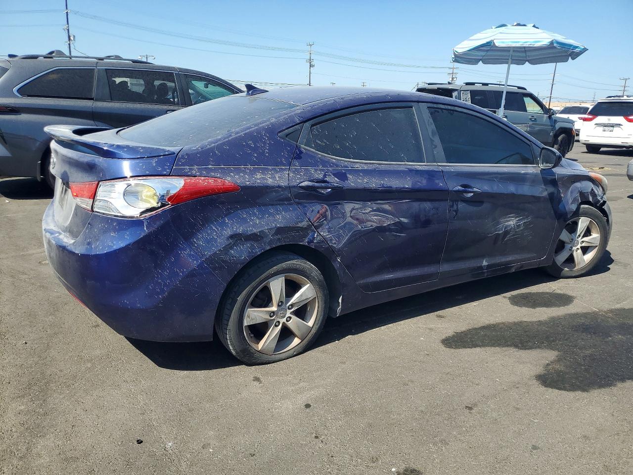 2013 Hyundai Elantra Gls Blue vin: 5NPDH4AE2DH311076