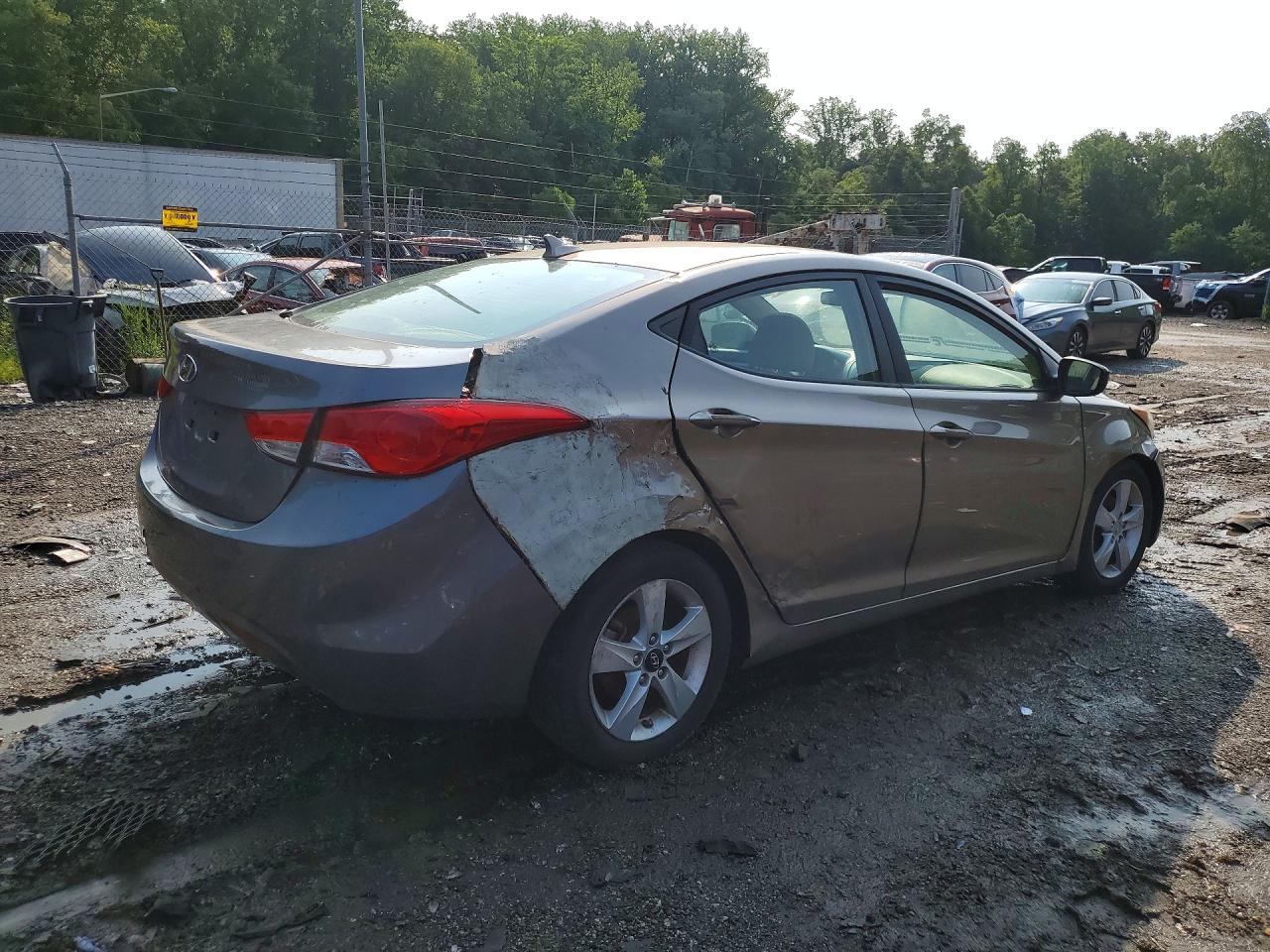 2013 Hyundai Elantra Gls Gray vin: 5NPDH4AE2DH311918