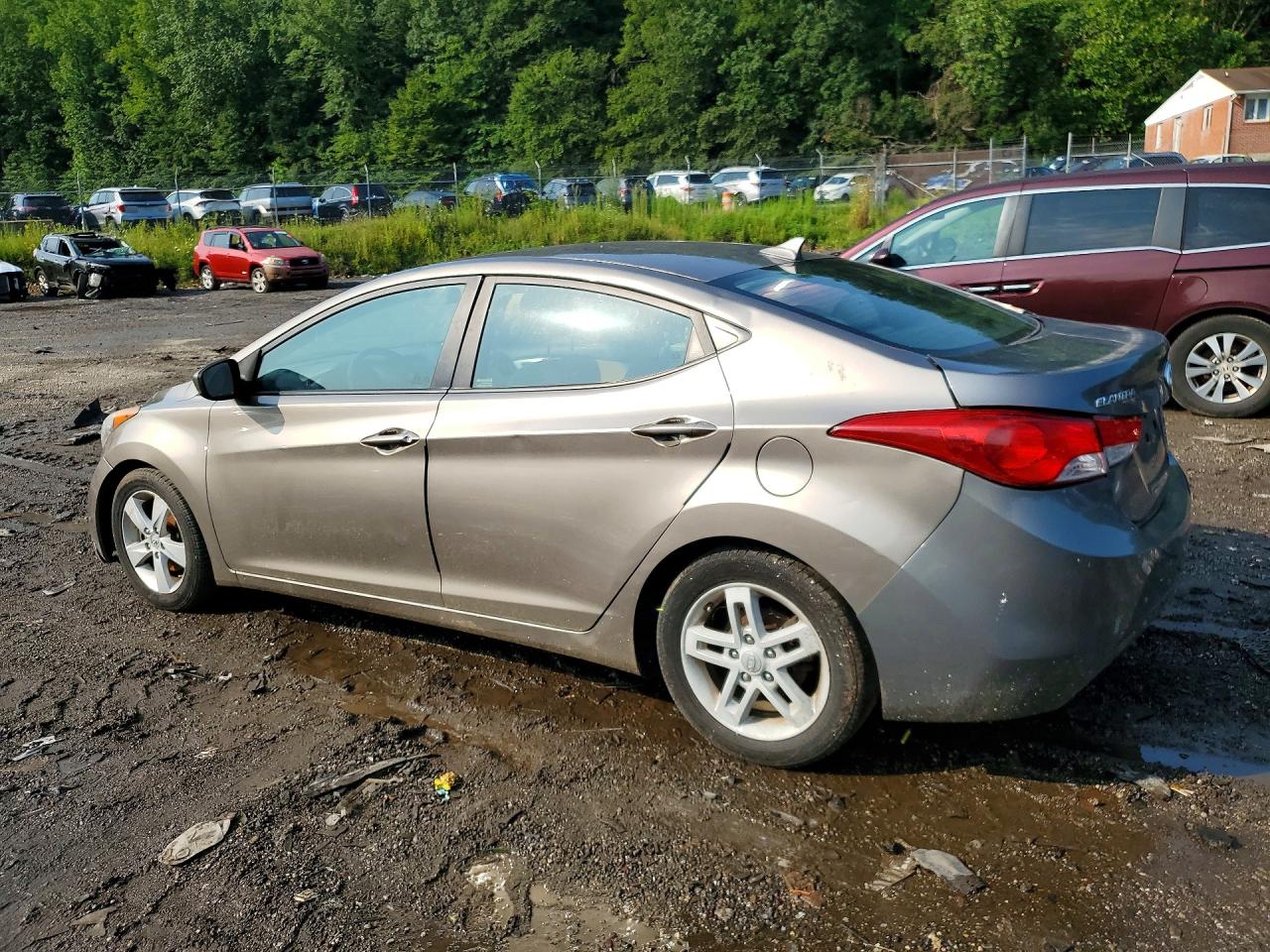 2013 Hyundai Elantra Gls Gray vin: 5NPDH4AE2DH311918