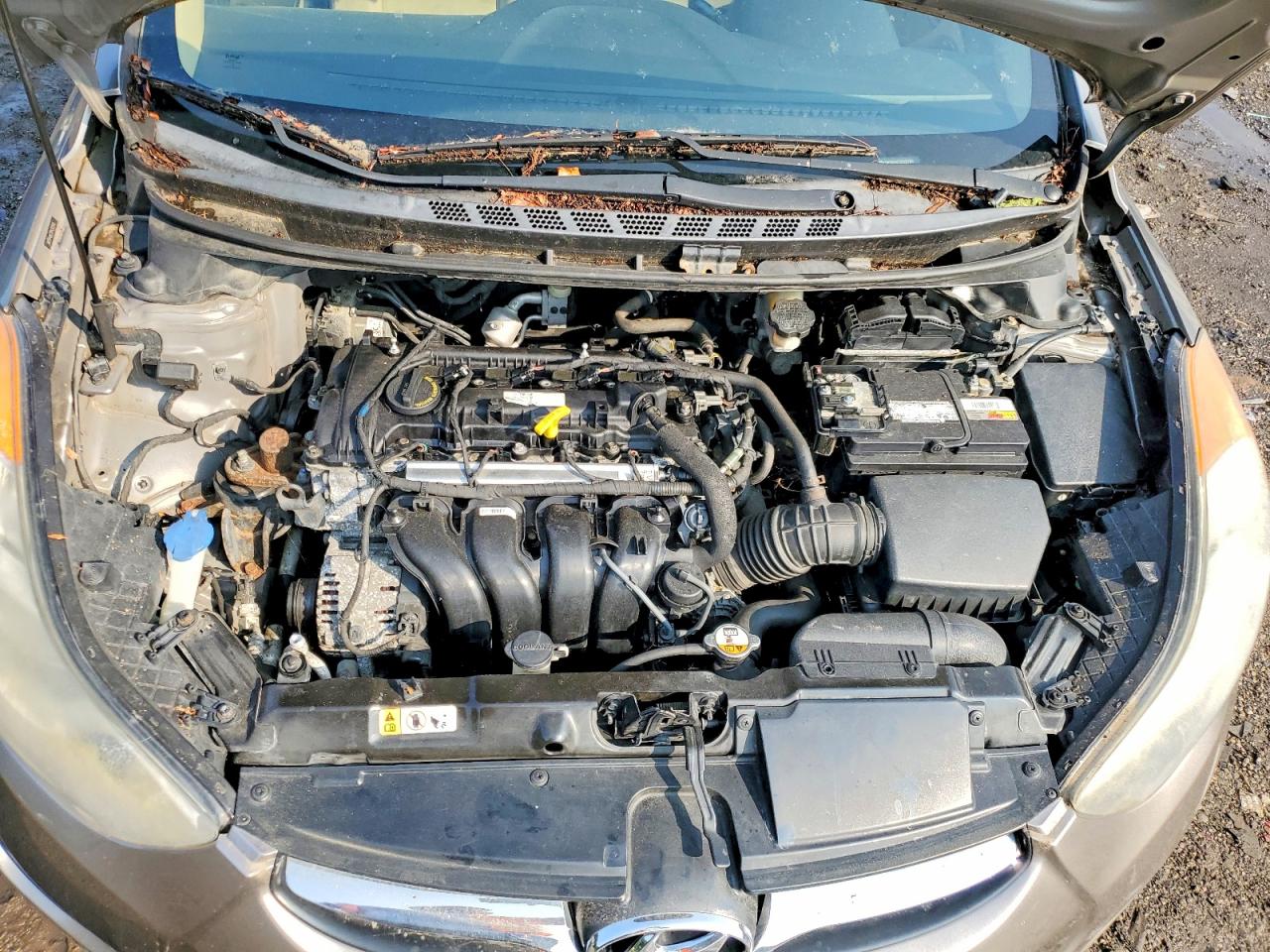 2013 Hyundai Elantra Gls Gray vin: 5NPDH4AE2DH311918