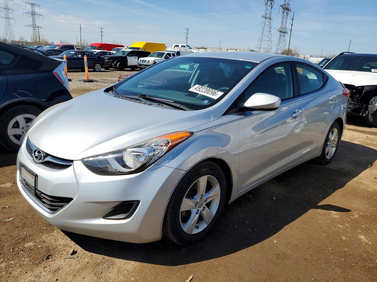2013 Hyundai Elantra Gls Silver vin: 5NPDH4AE2DH316214