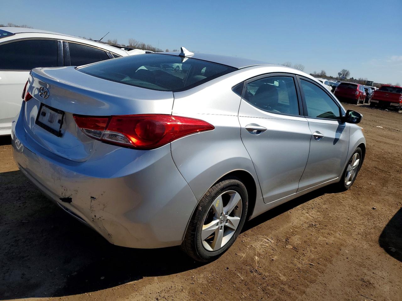 2013 Hyundai Elantra Gls Silver vin: 5NPDH4AE2DH316214