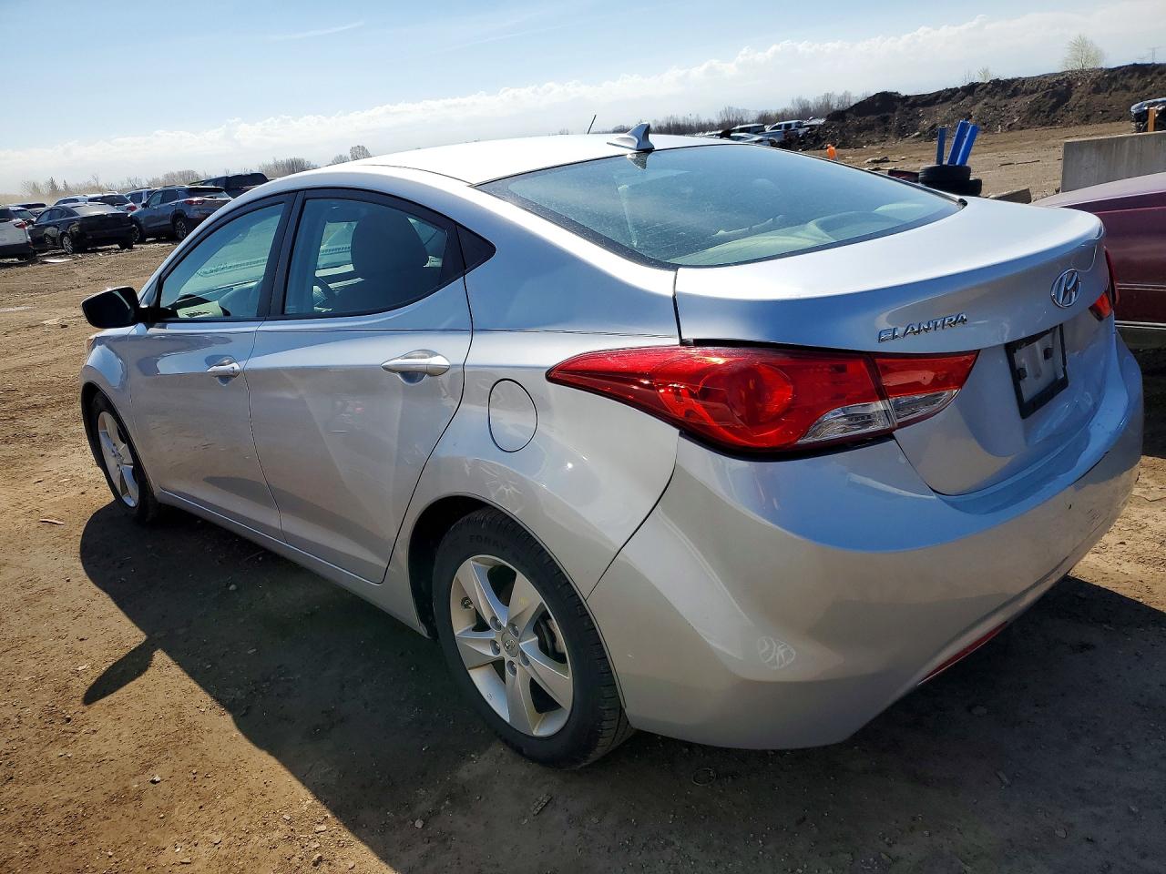 2013 Hyundai Elantra Gls Silver vin: 5NPDH4AE2DH316214