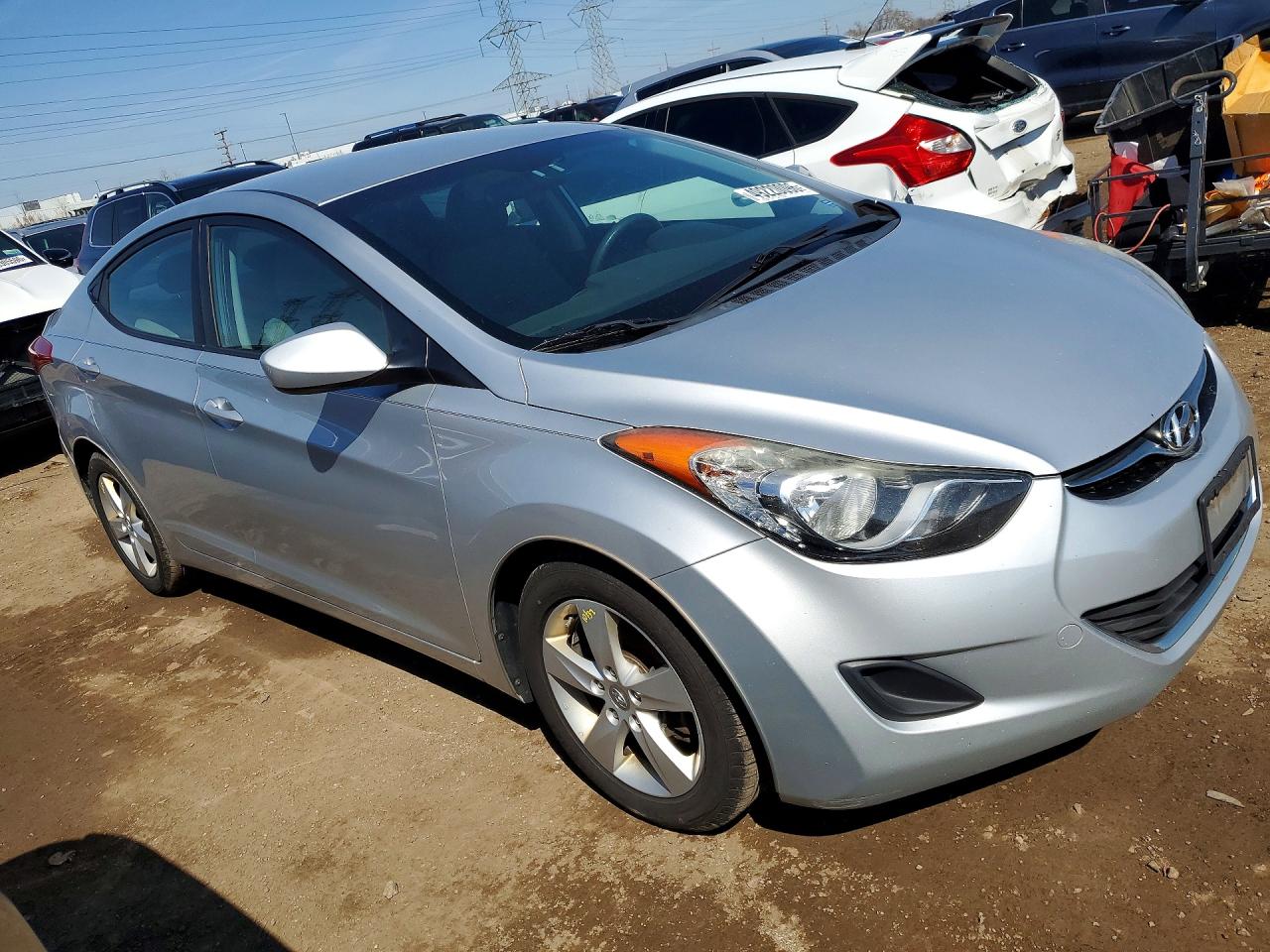 2013 Hyundai Elantra Gls Silver vin: 5NPDH4AE2DH316214
