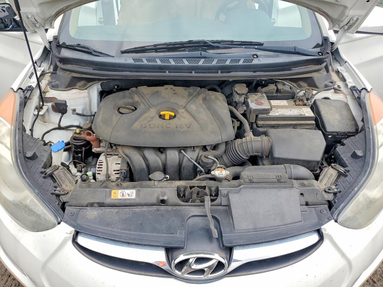 2013 Hyundai Elantra Gls White vin: 5NPDH4AE2DH316553