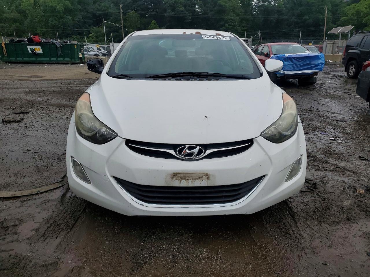 2013 Hyundai Elantra Gls White vin: 5NPDH4AE2DH316553
