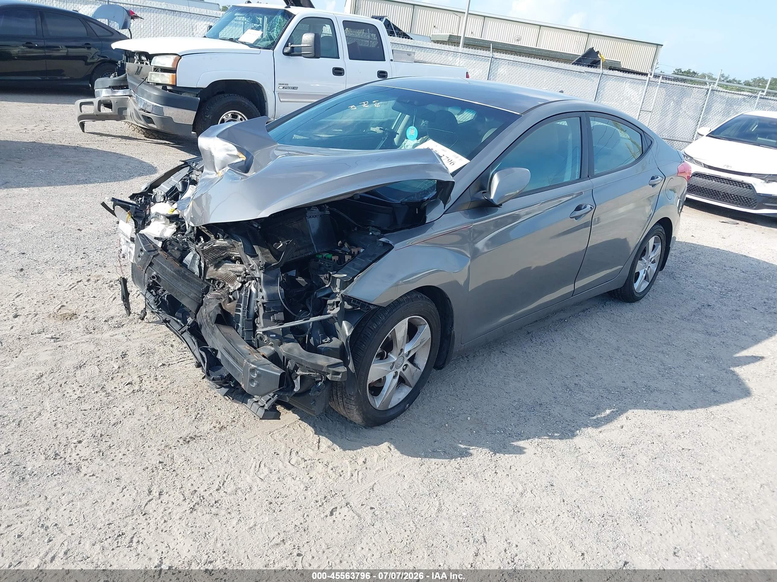 2013 Hyundai Elantra Gls Серый vin: 5NPDH4AE2DH317489