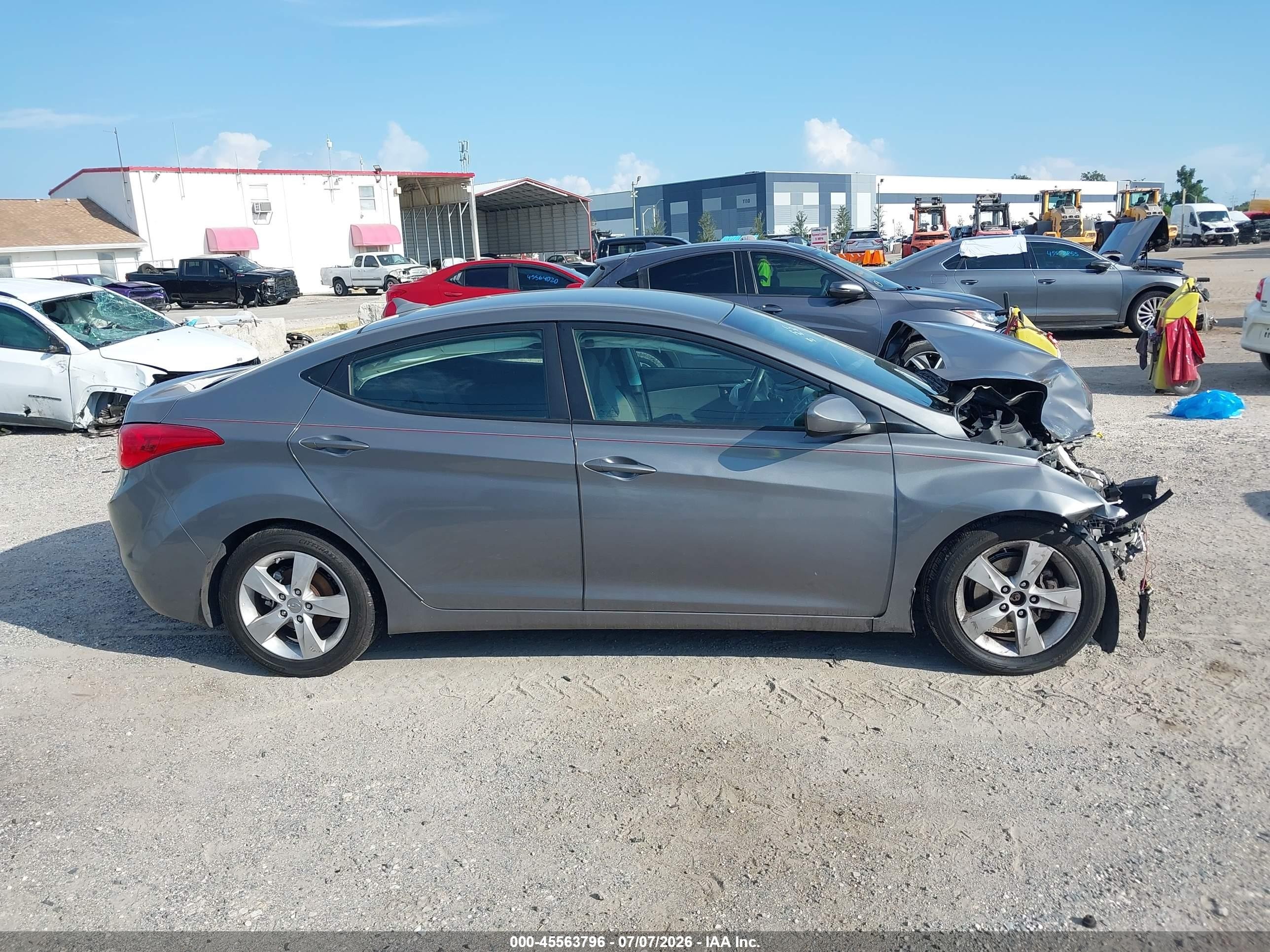 2013 Hyundai Elantra Gls Серый vin: 5NPDH4AE2DH317489