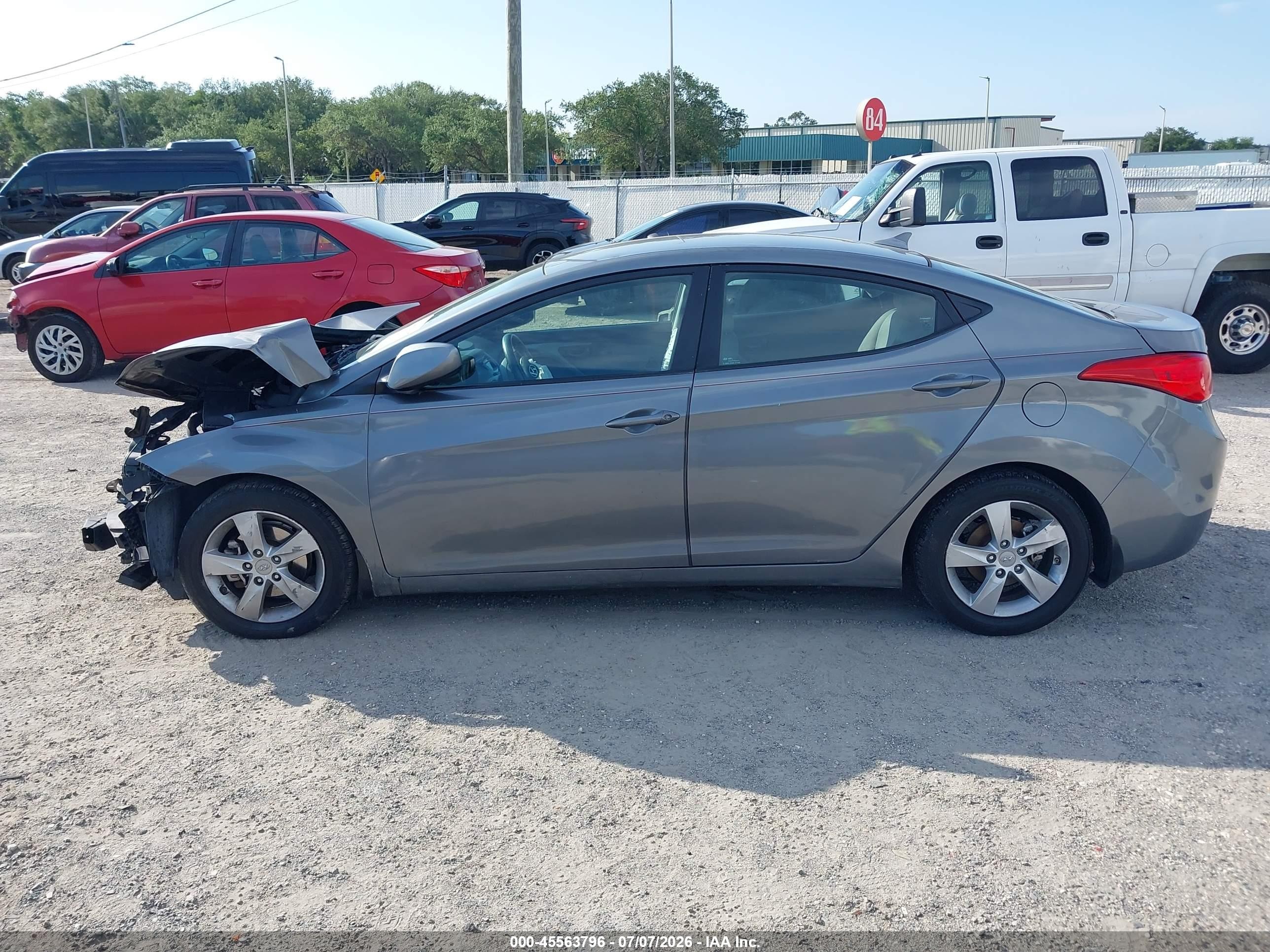 2013 Hyundai Elantra Gls Серый vin: 5NPDH4AE2DH317489