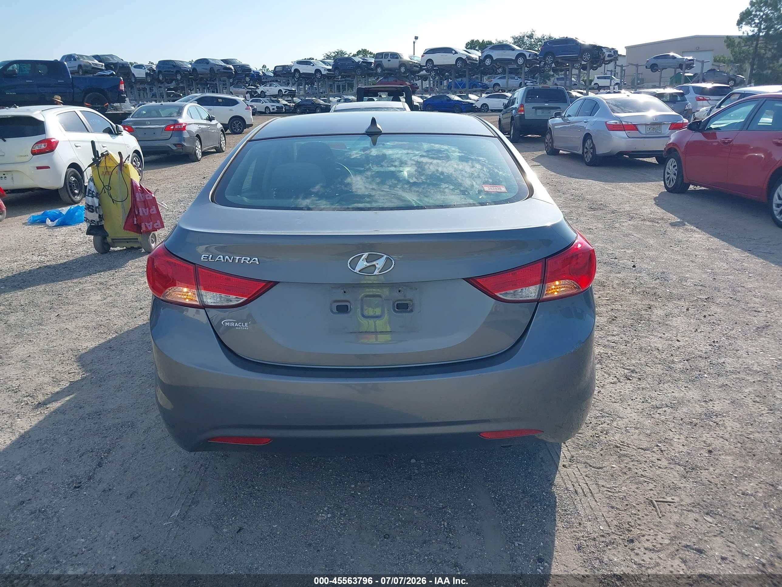 2013 Hyundai Elantra Gls Серый vin: 5NPDH4AE2DH317489