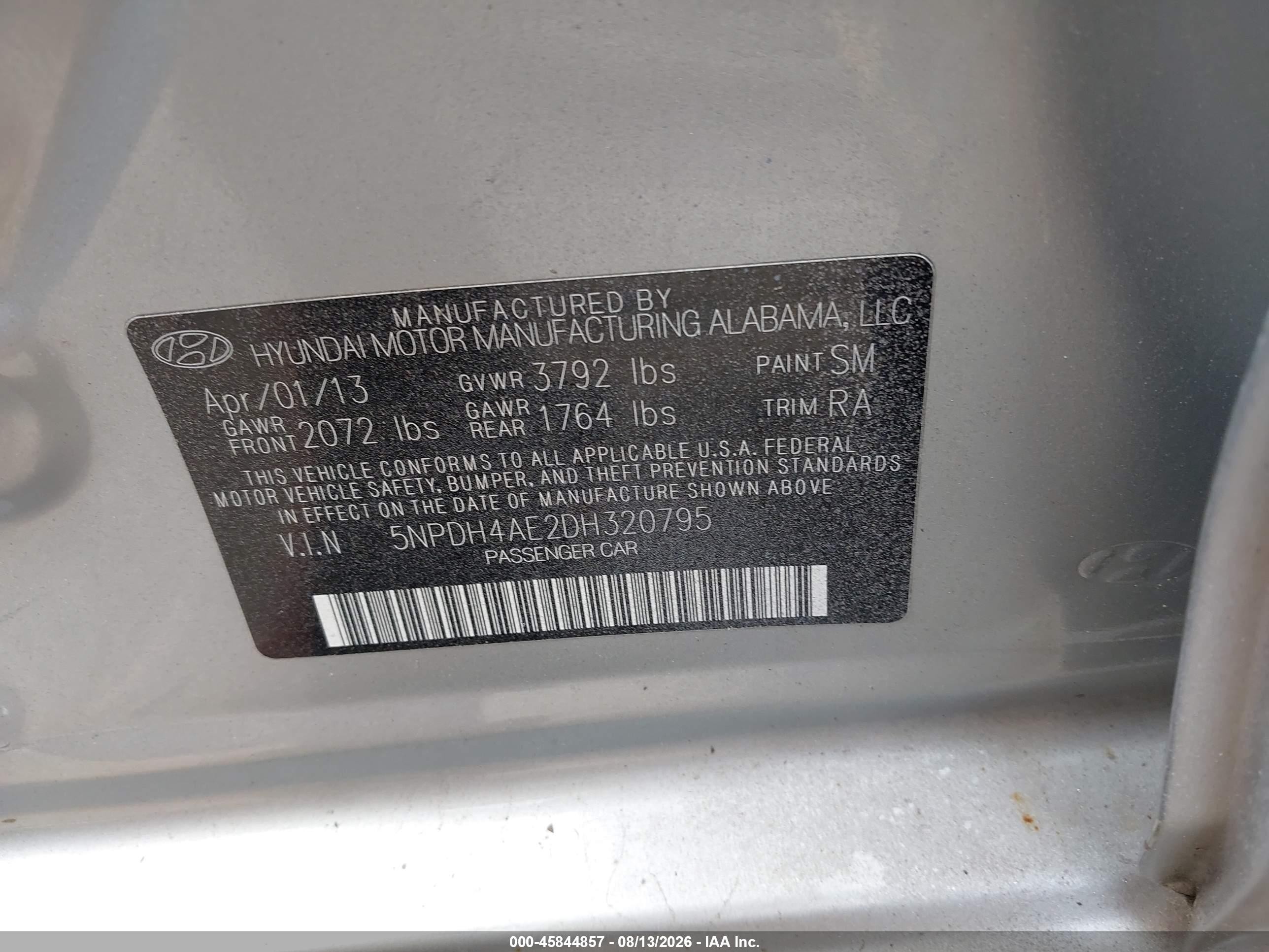 2013 Hyundai Elantra Gls Серебряный vin: 5NPDH4AE2DH320795