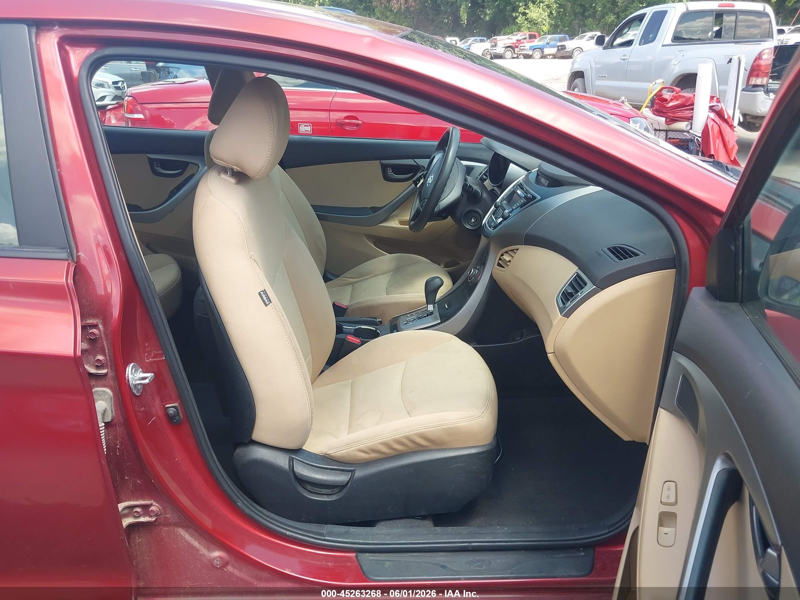 2013 Hyundai Elantra Gls Red vin: 5NPDH4AE2DH325236