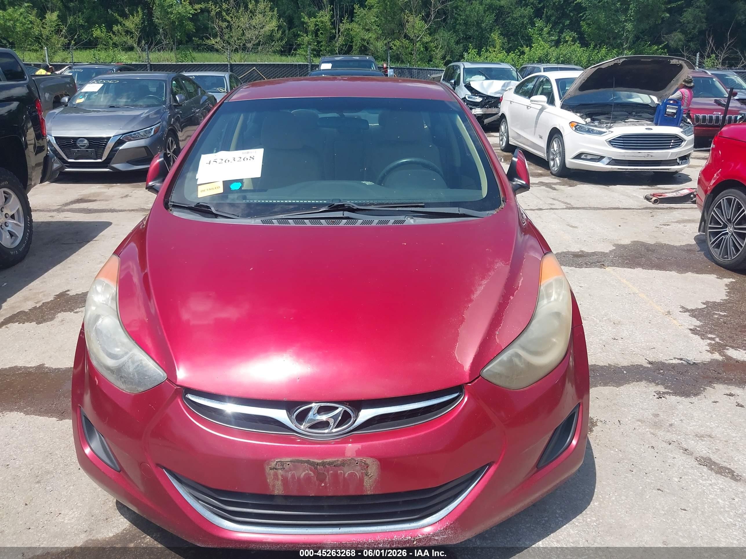 2013 Hyundai Elantra Gls Red vin: 5NPDH4AE2DH325236