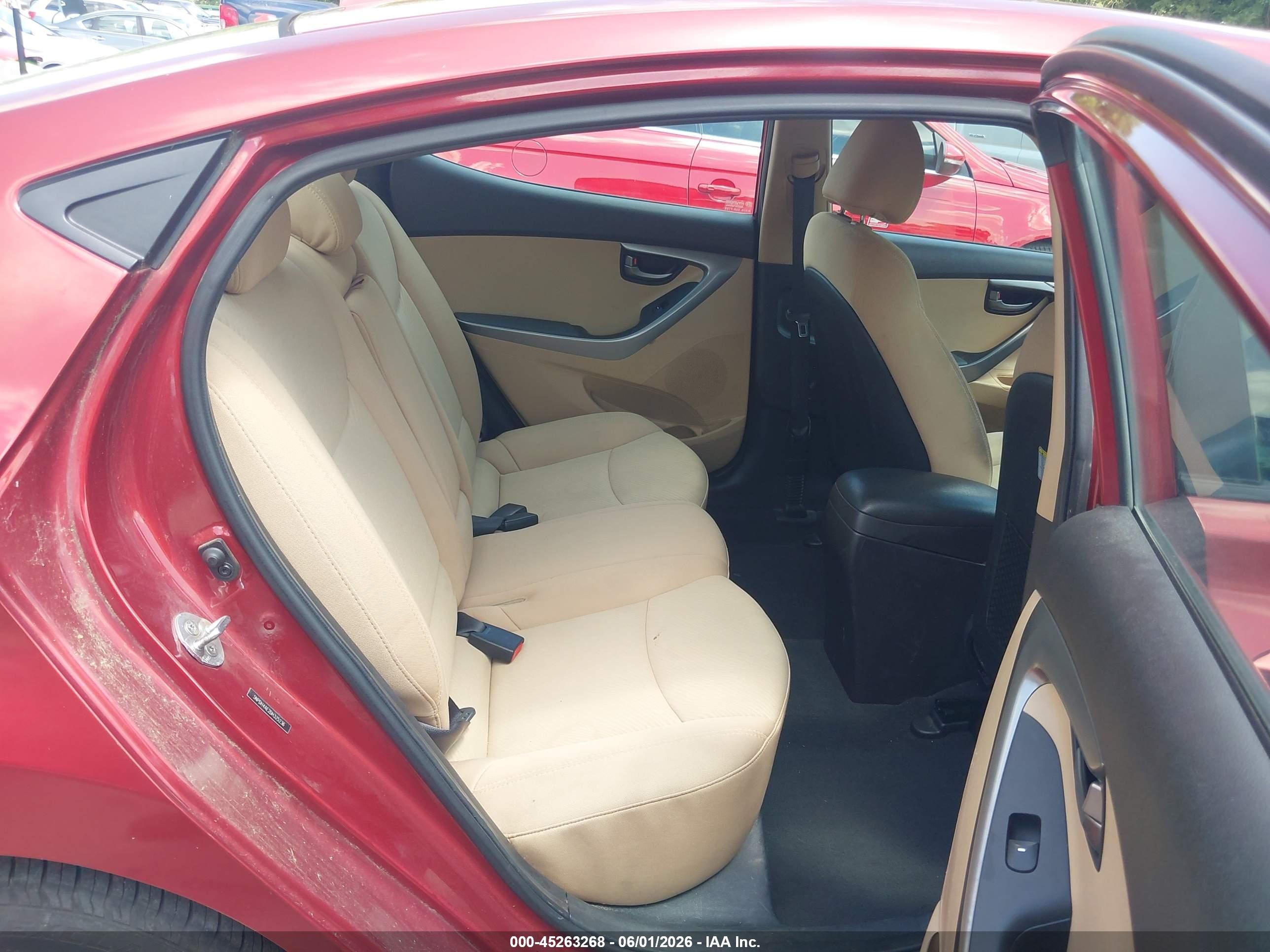 2013 Hyundai Elantra Gls Red vin: 5NPDH4AE2DH325236
